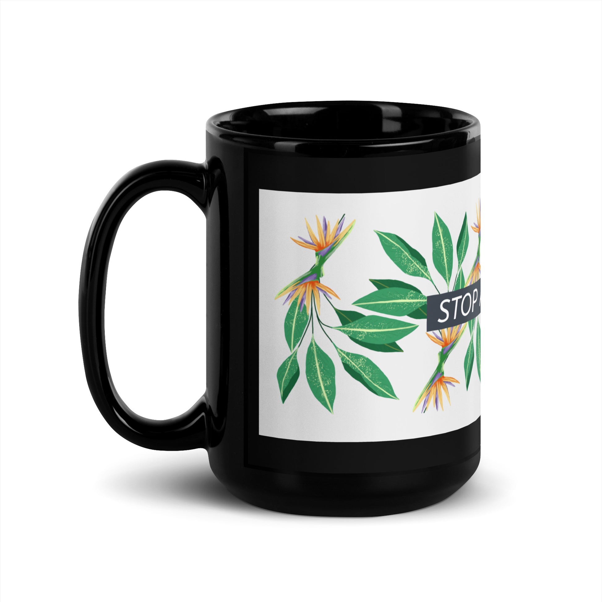 Flower Anthem | Antisemitism | Black Glossy Mug