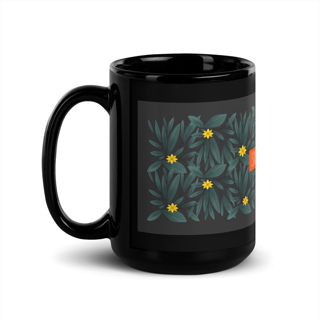 Flower Anthem | Antisemitism | Black Glossy Mug