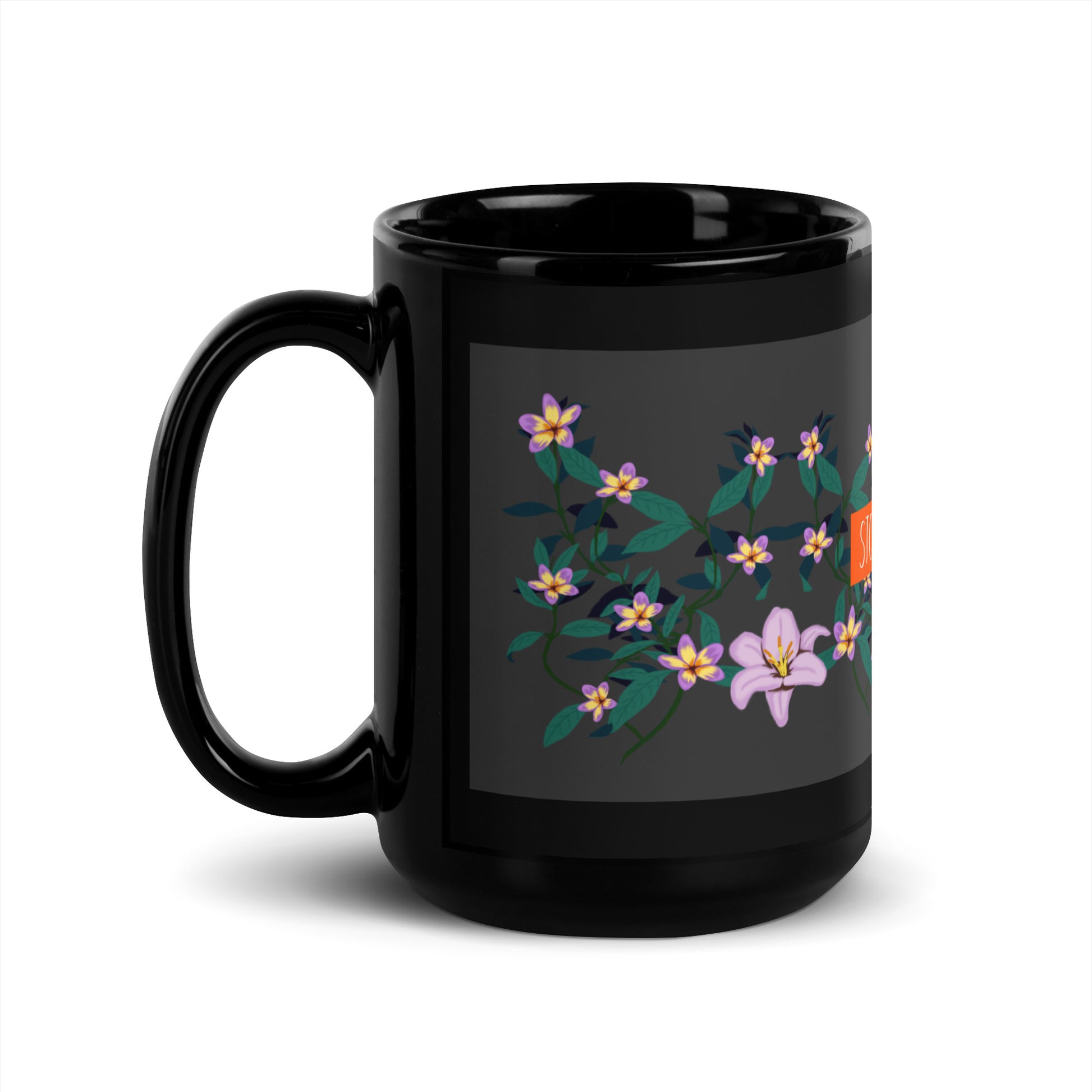 Flower Anthem | Antisemitism | Black Glossy Mug