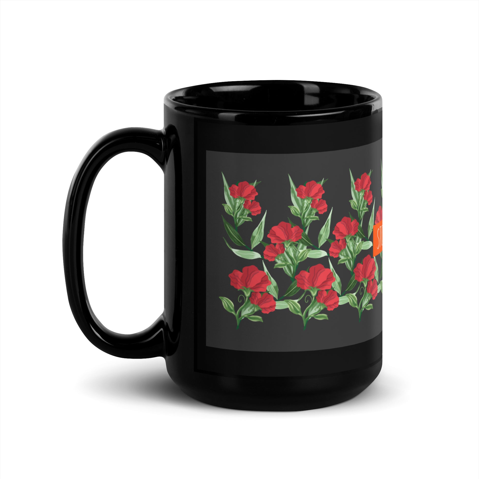 Flower Anthem | Antisemitism | Black Glossy Mug