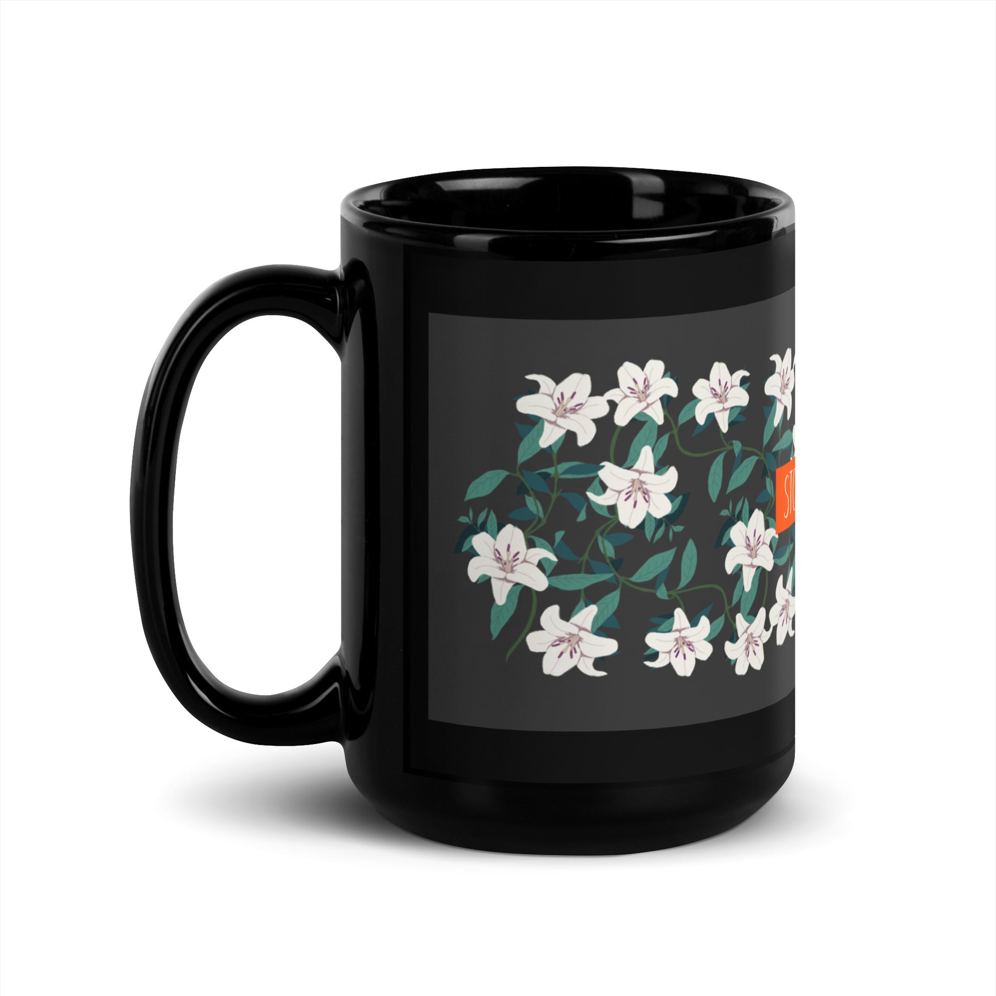 Flower Anthem | Antisemitism | Black Glossy Mug