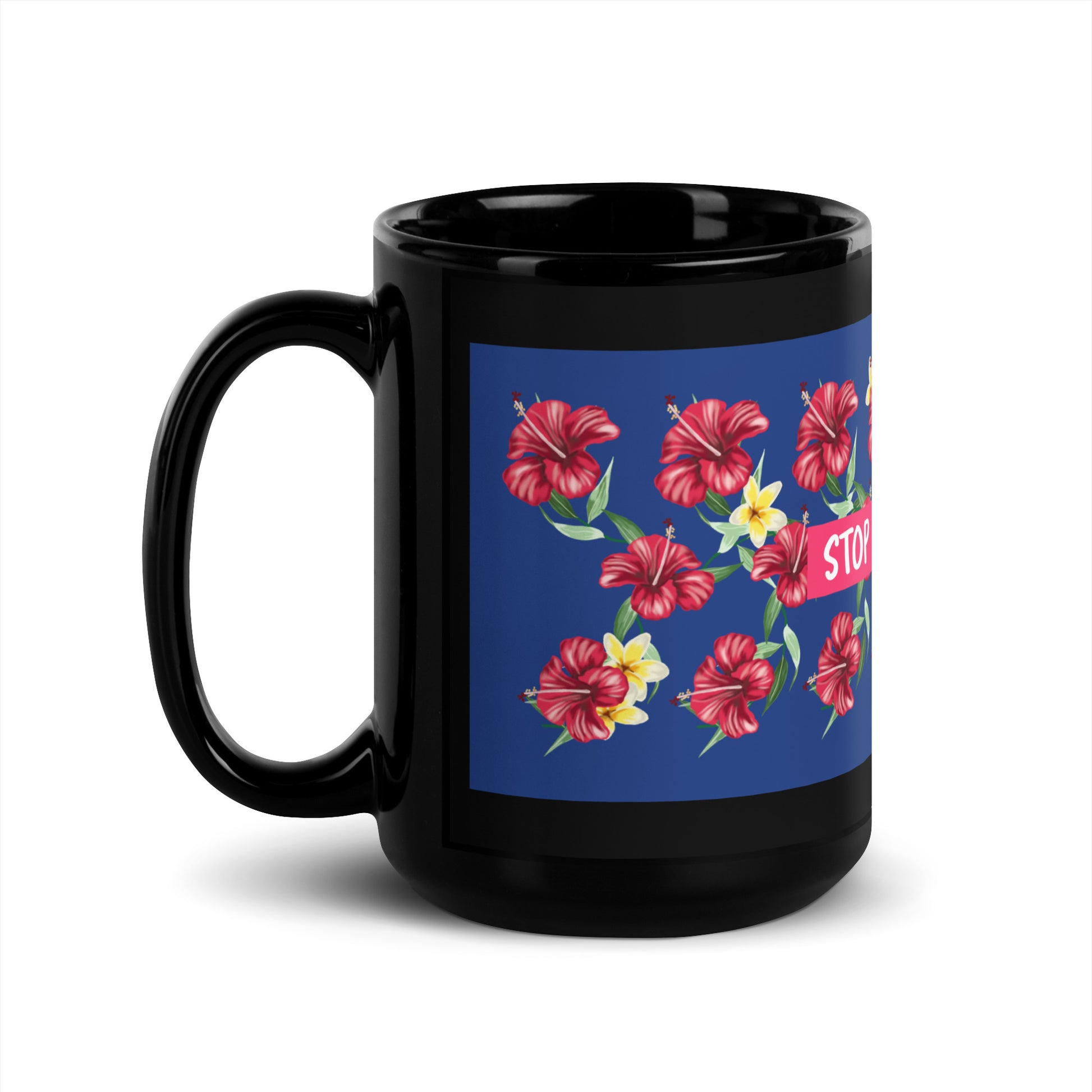 Flower Anthem | Antisemitism | Black Glossy Mug