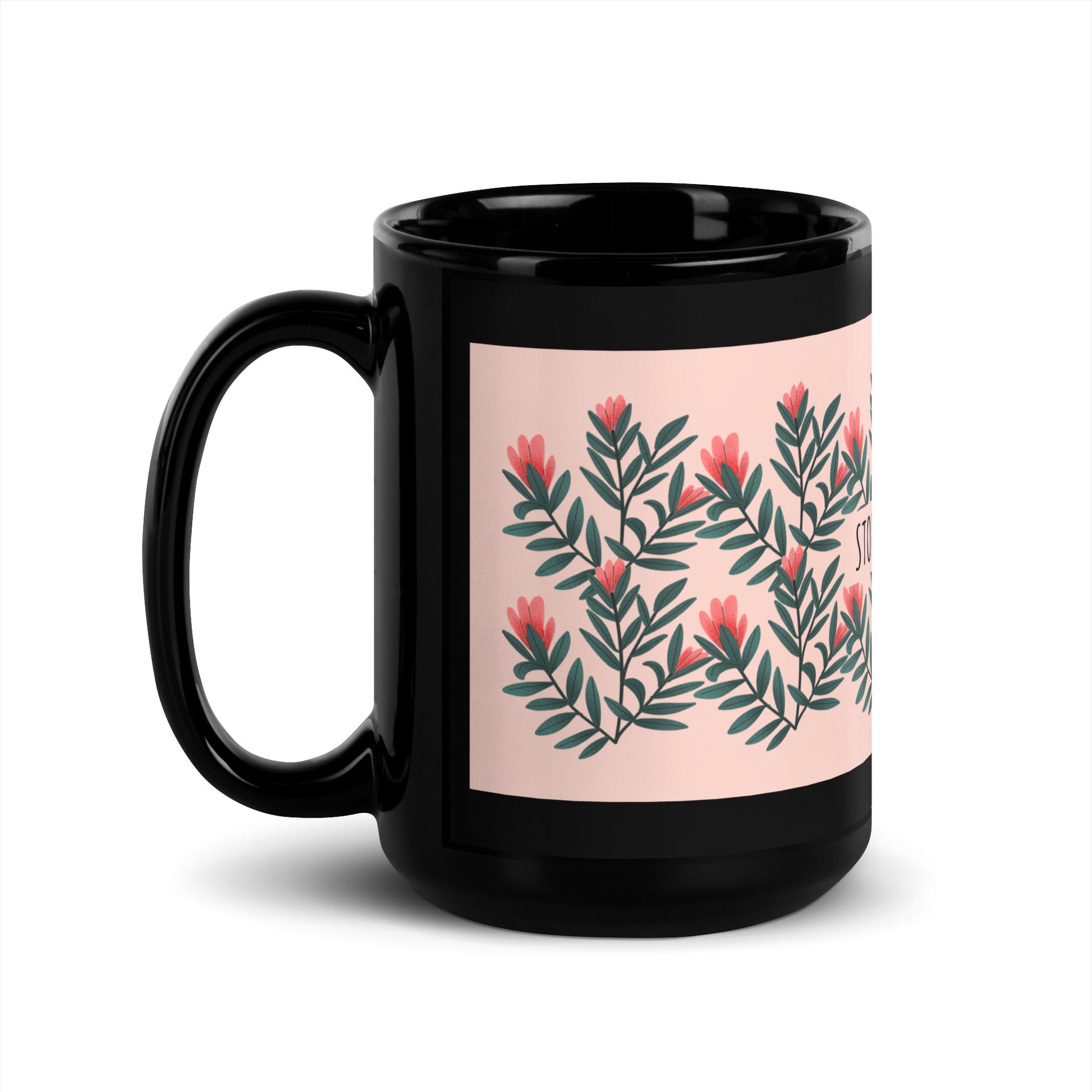 Flower Anthem | Antisemitism | Black Glossy Mug