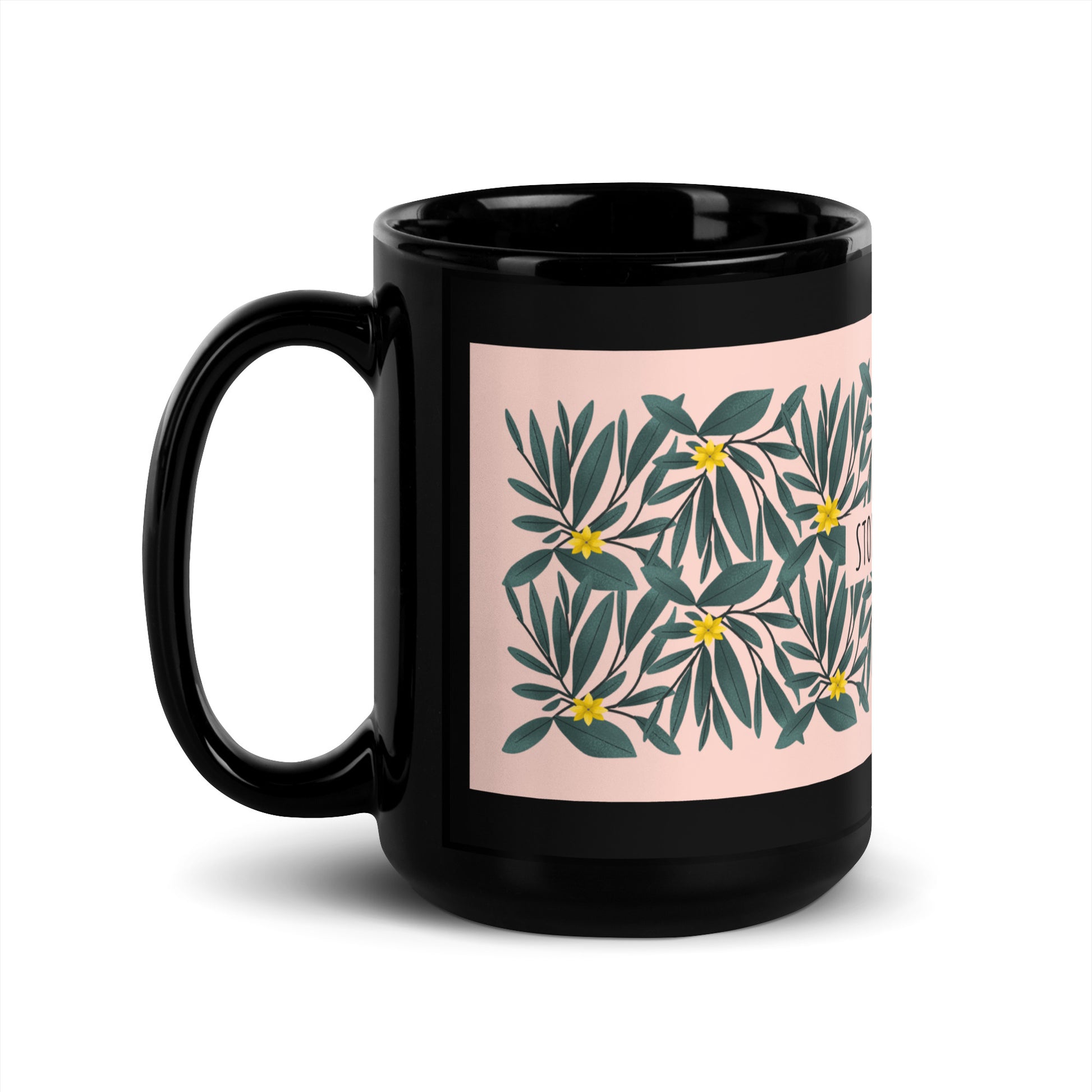 Flower Anthem | Antisemitism | Black Glossy Mug