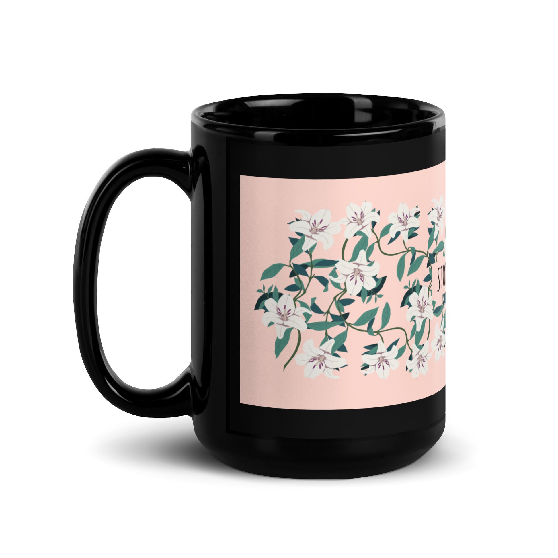 Flower Anthem | Antisemitism | Black Glossy Mug