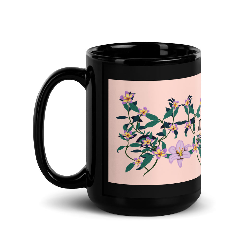 Flower Anthem | Antisemitism | Black Glossy Mug