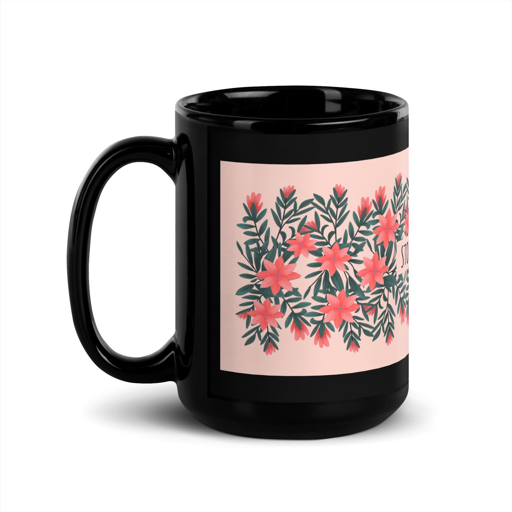 Flower Anthem | Antisemitism | Black Glossy Mug