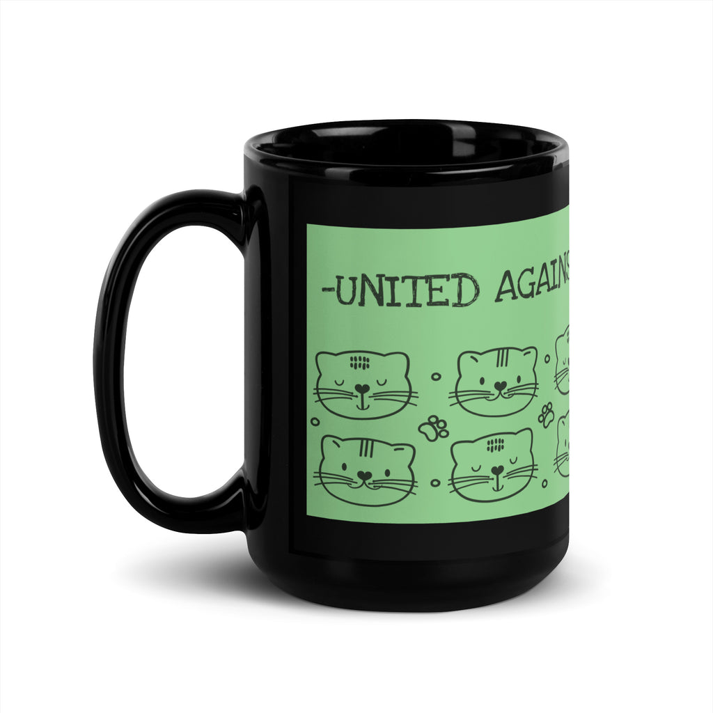 Cute Doodle Pet | Black Glossy Mug