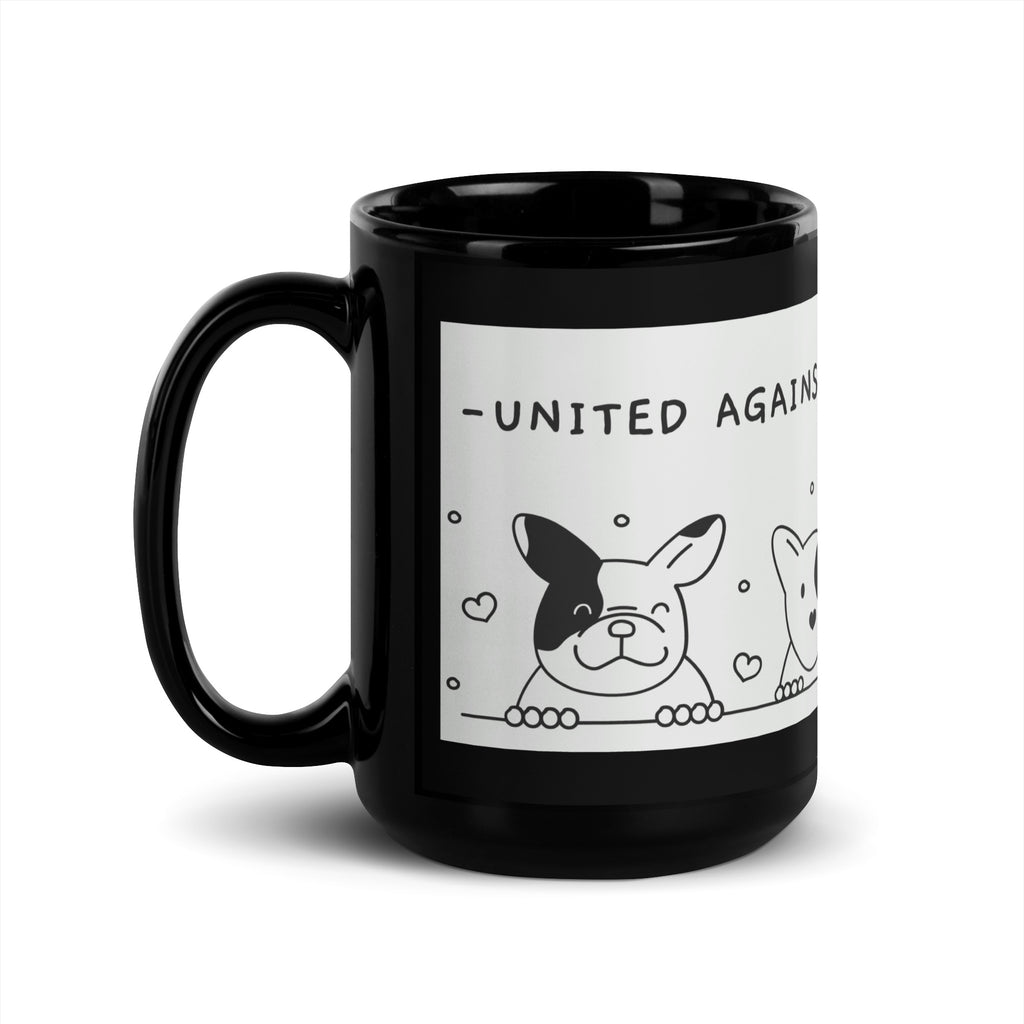 Cute Doodle Pet | Black Glossy Mug