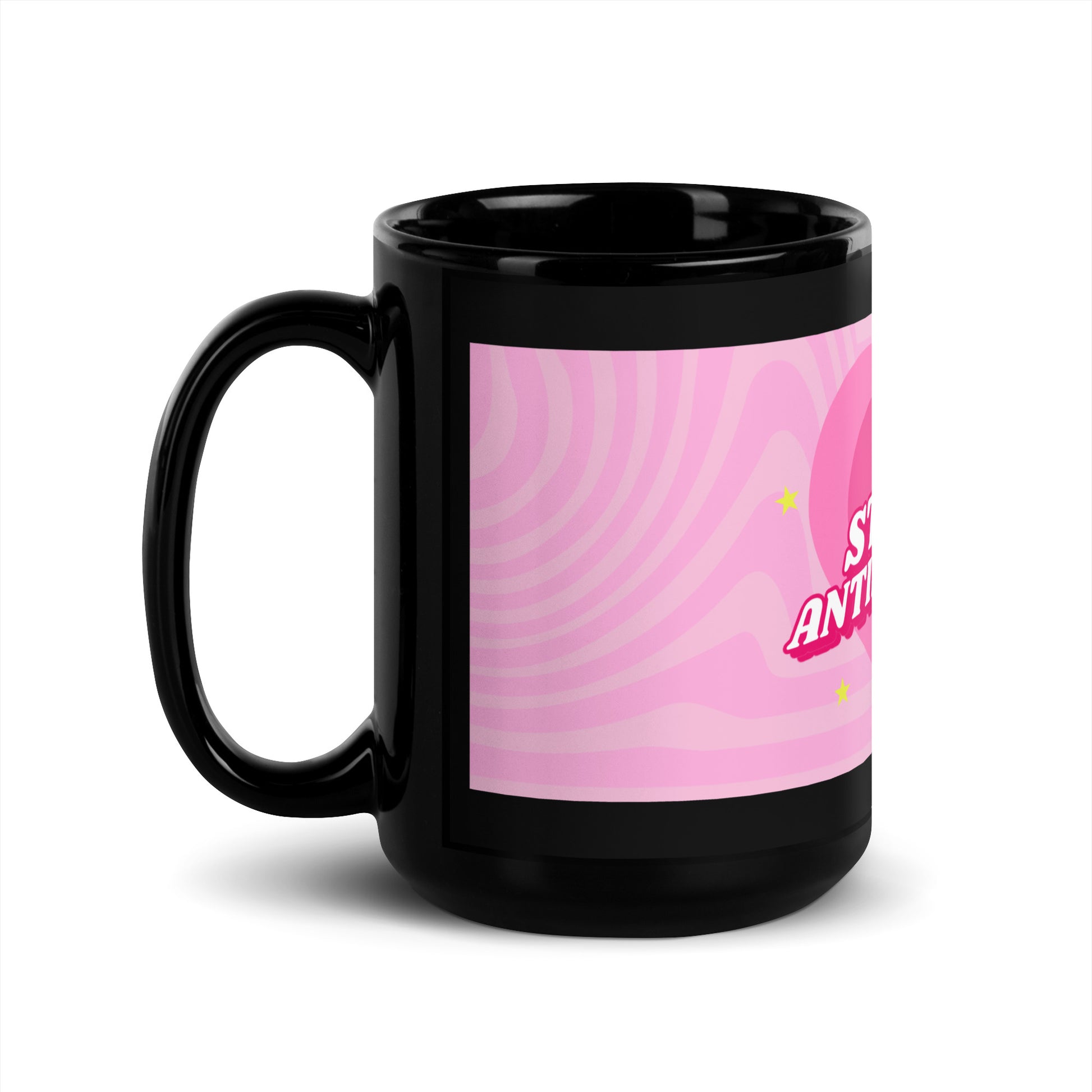 Pink Destiny | Antisemitism | Black Glossy Mug