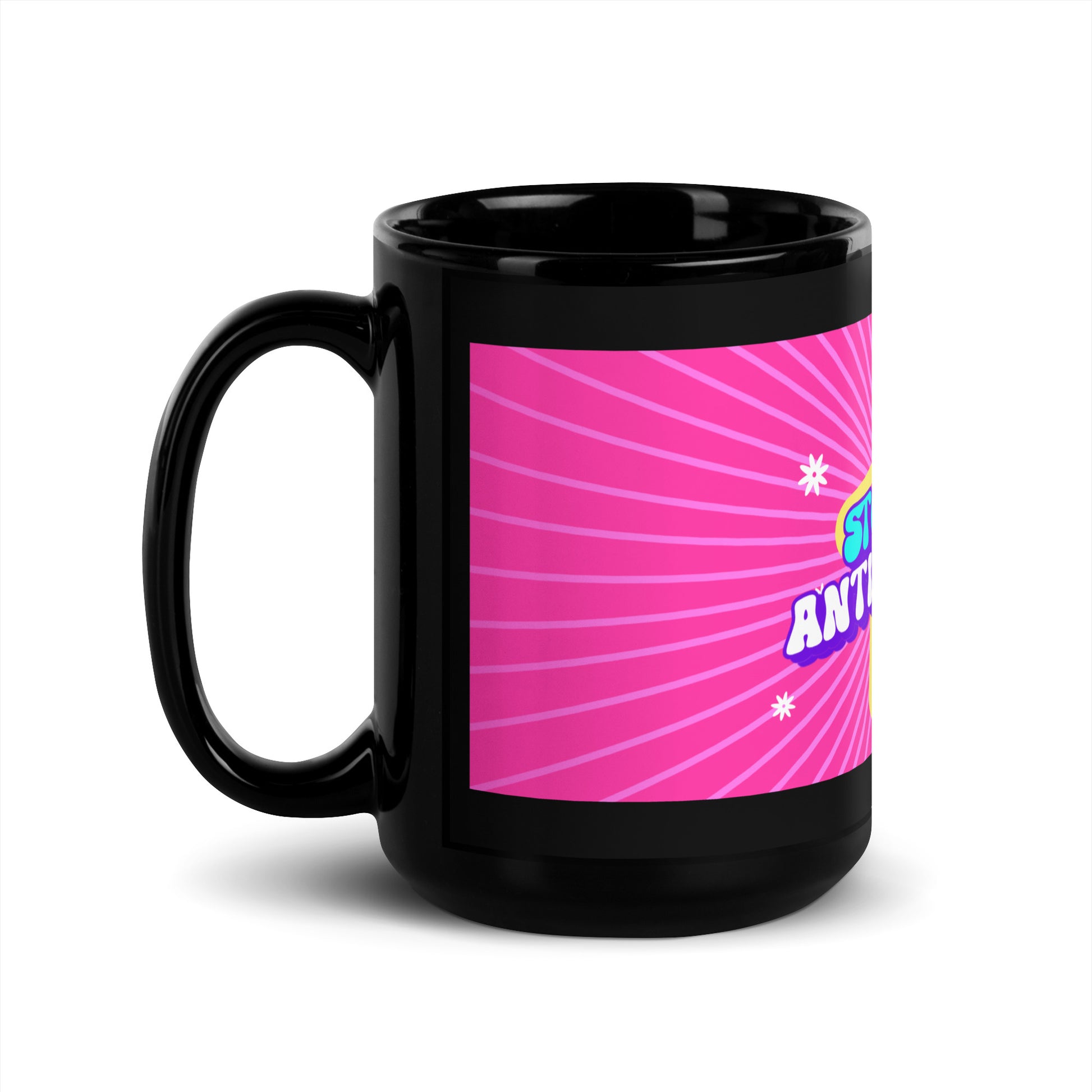 Pink Destiny | Antisemitism | Black Glossy Mug