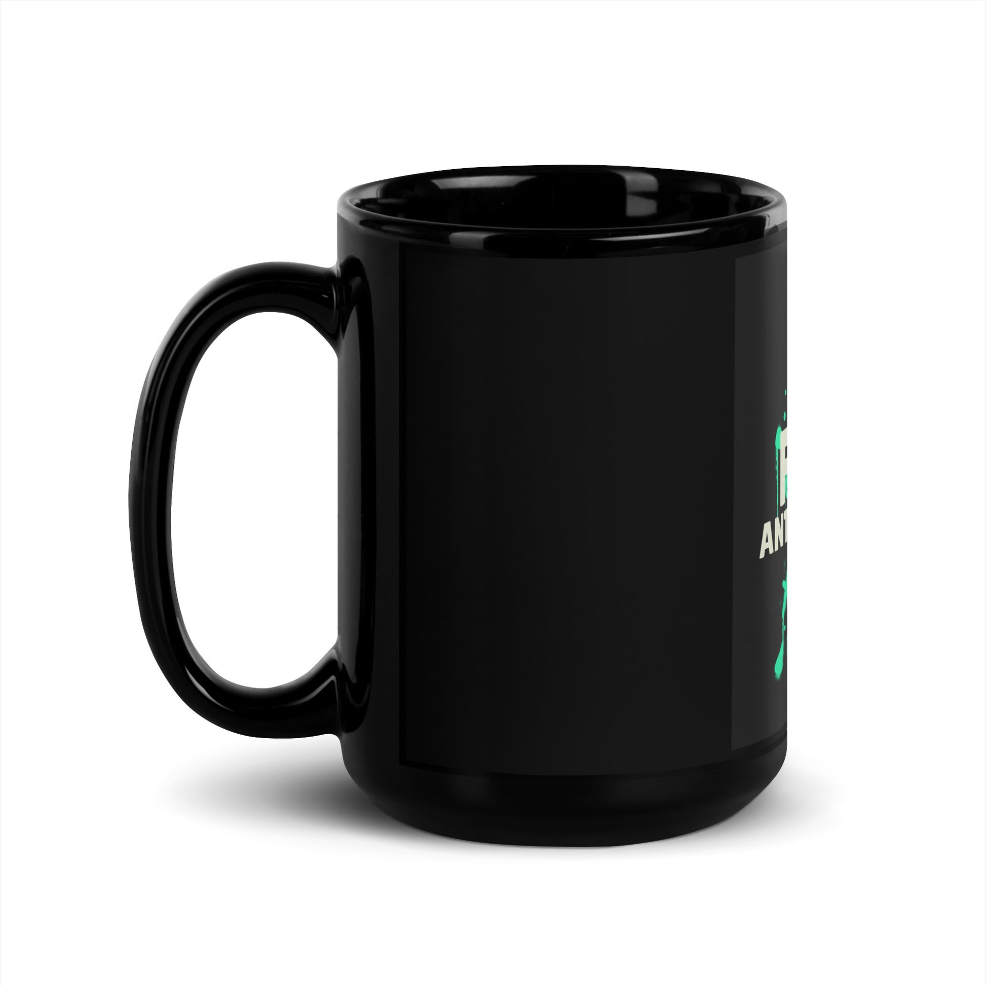 Fuck Antisemitism Graffiti | Black Glossy Mug