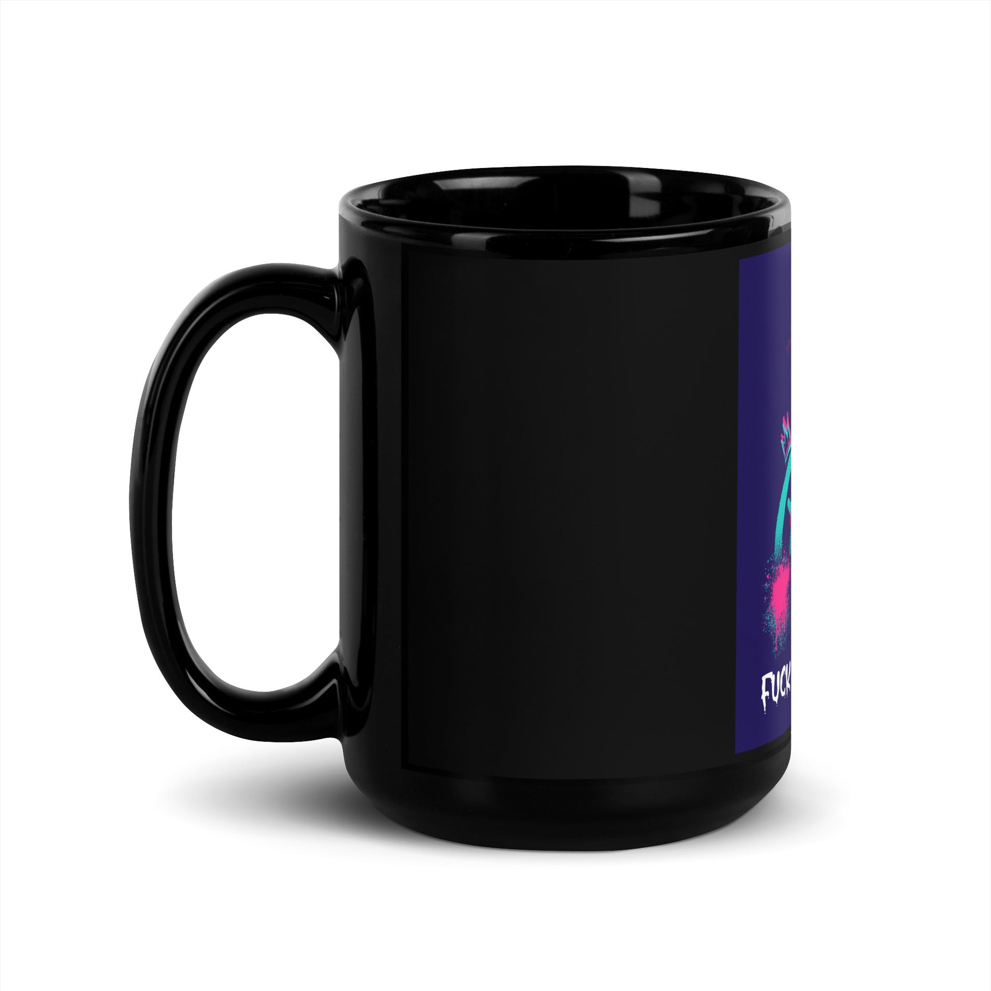 Fuck Antisemitism Graffiti | Black Glossy Mug