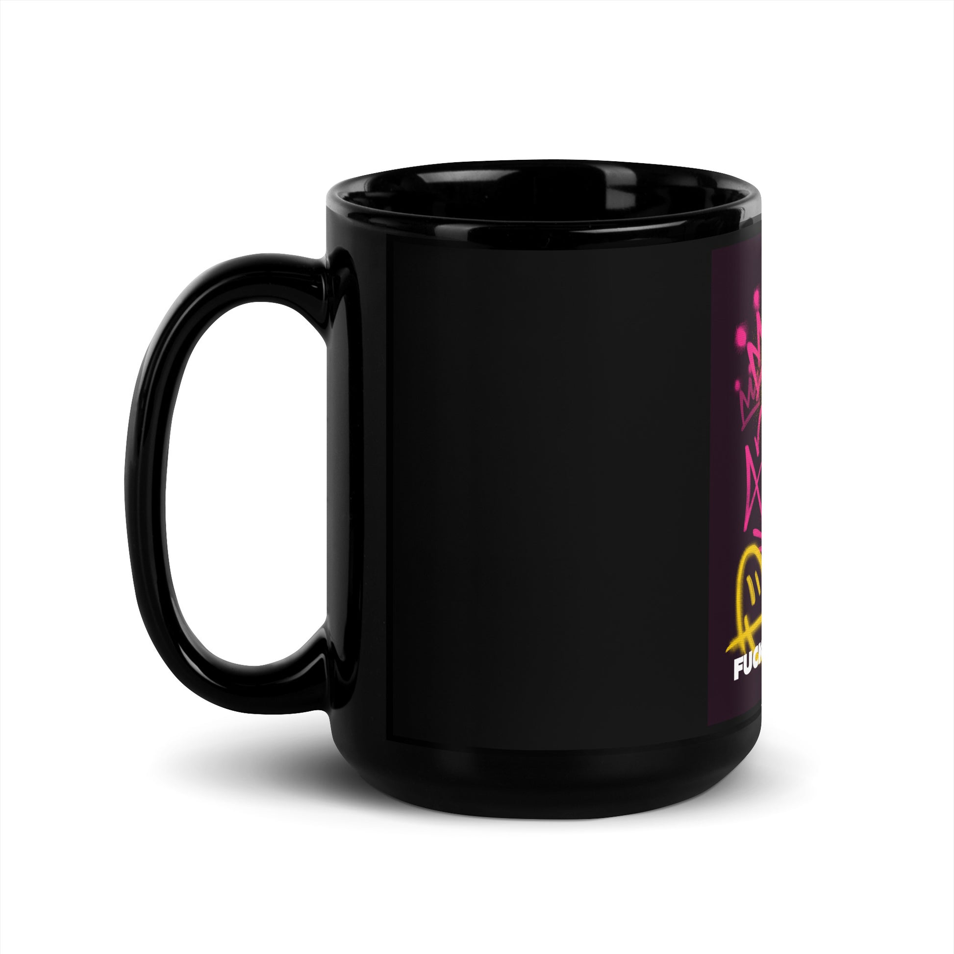 Fuck Antisemitism Graffiti | Black Glossy Mug
