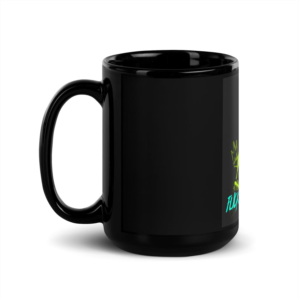 Fuck Antisemitism Graffiti | Black Glossy Mug