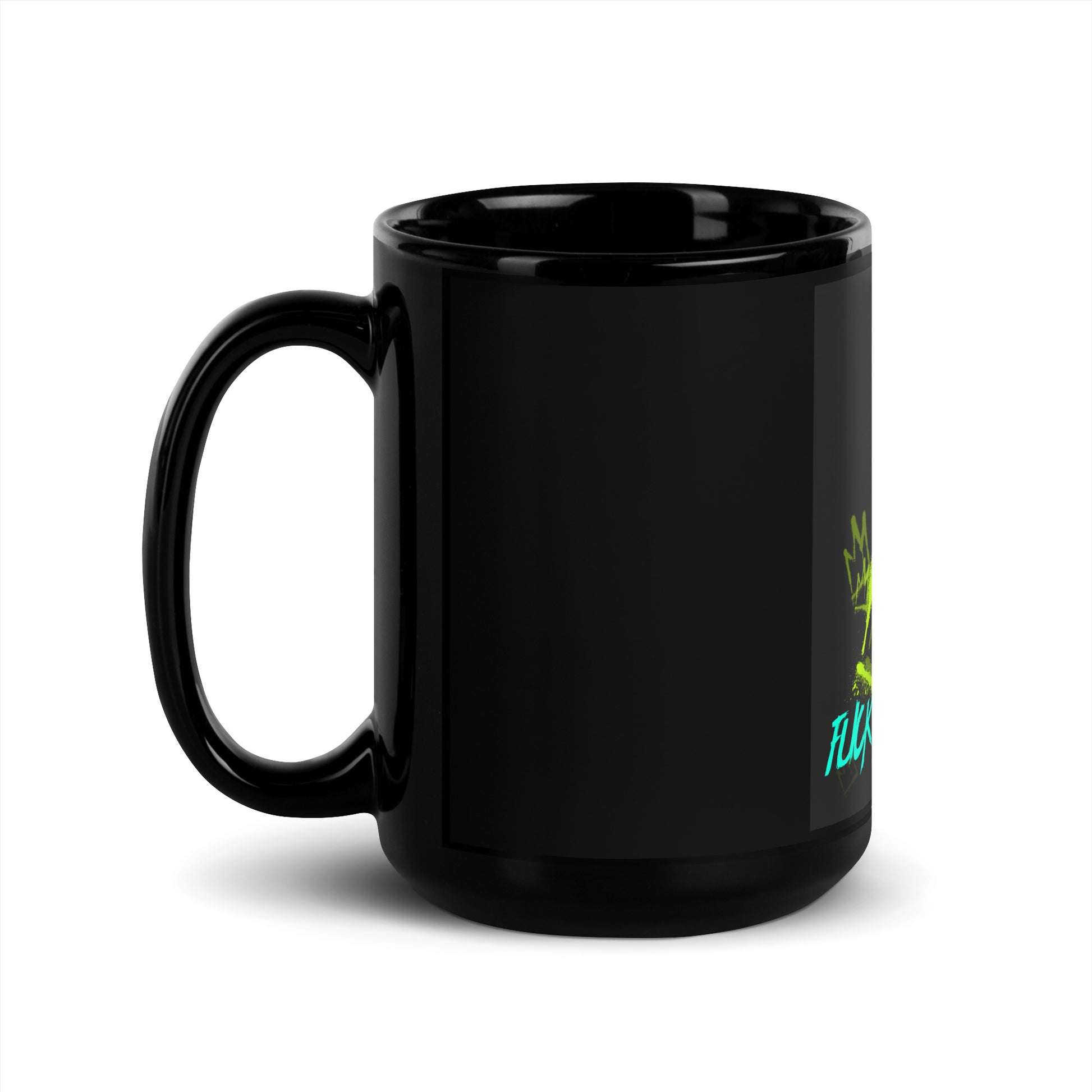 Fuck Antisemitism Graffiti | Black Glossy Mug
