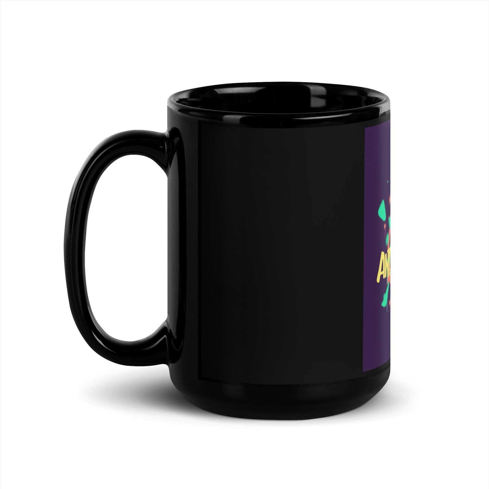 Fuck Antisemitism Graffiti | Black Glossy Mug