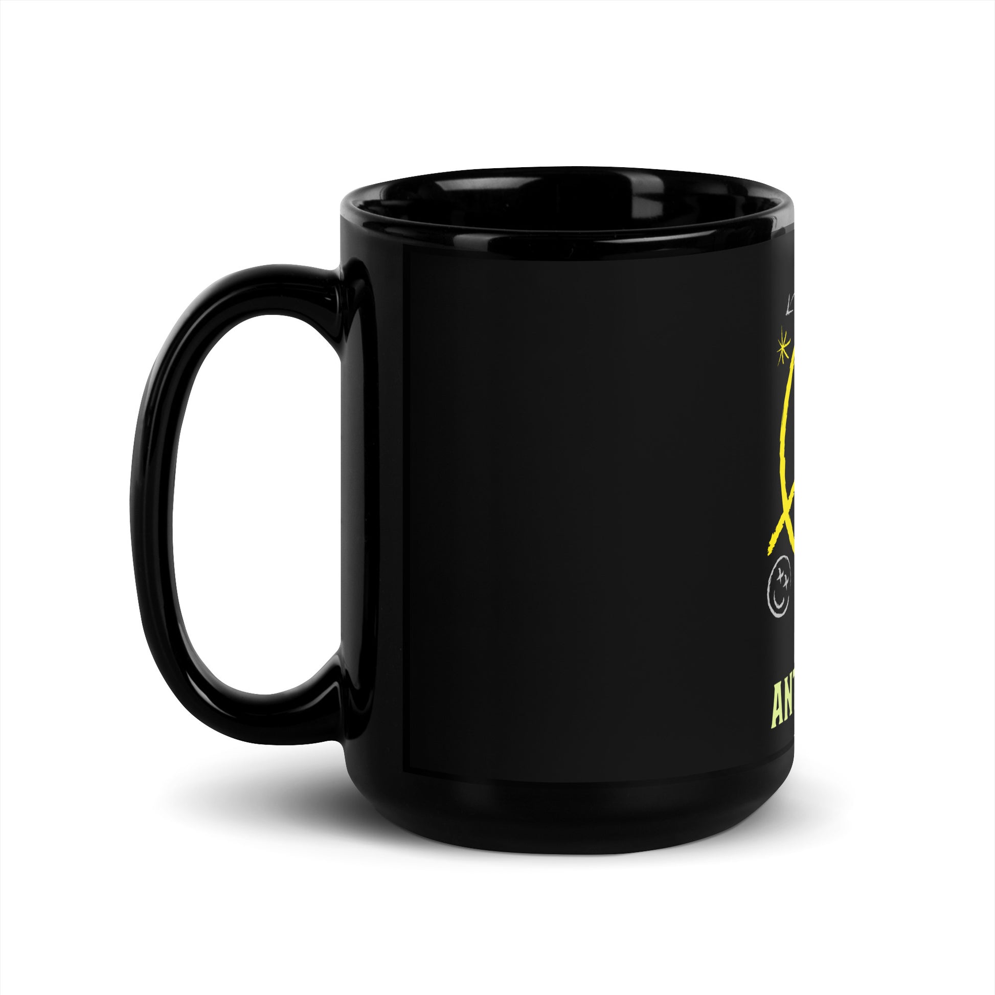 Fuck Antisemitism Graffiti | Black Glossy Mug