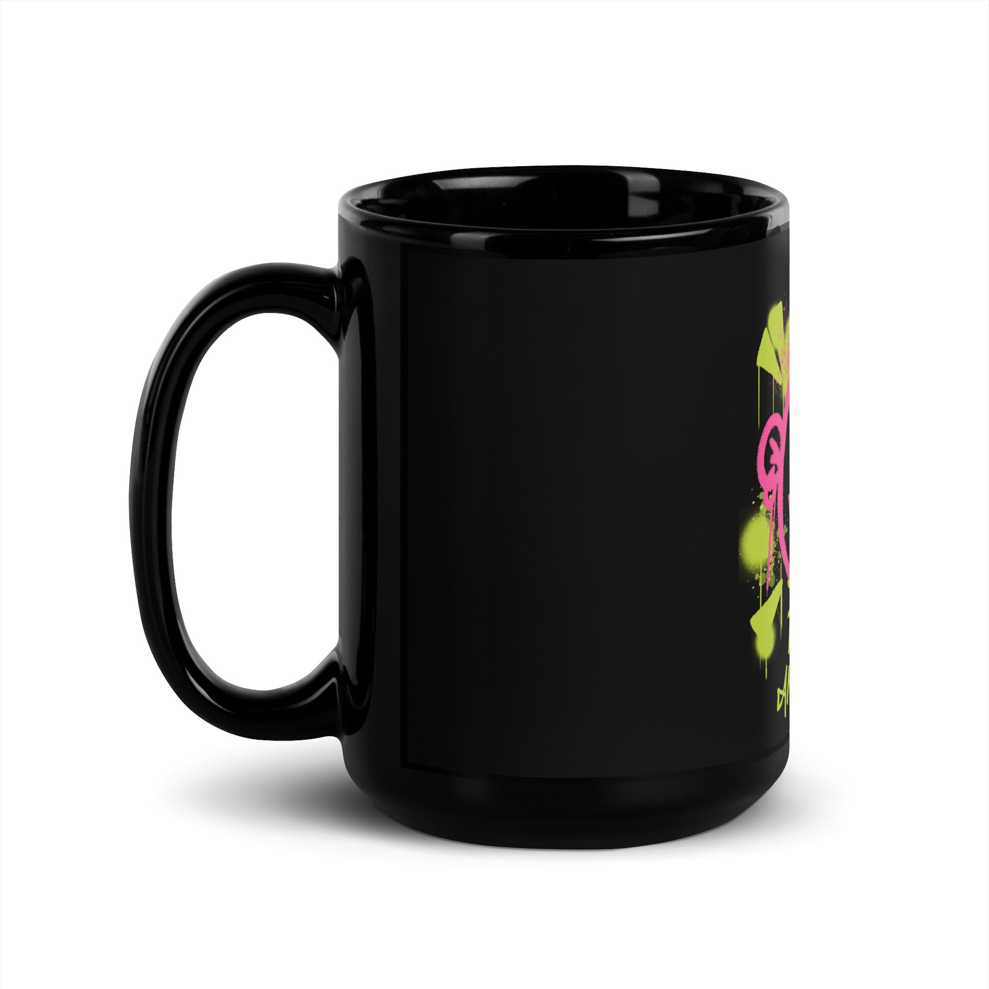 Fuck Antisemitism Graffiti | Black Glossy Mug
