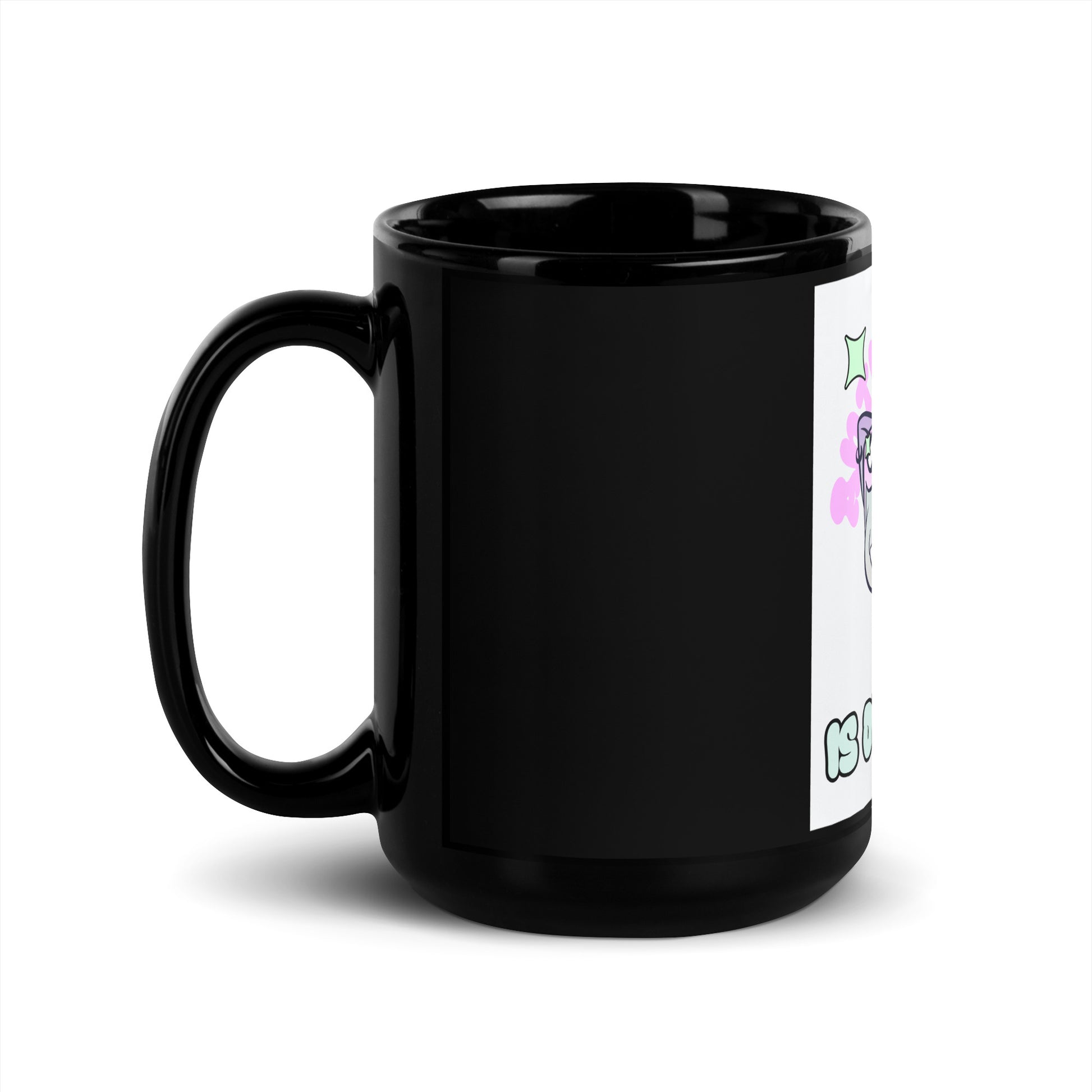Cool Cat | Antisemitism Is Outdated | Black Glossy Mug