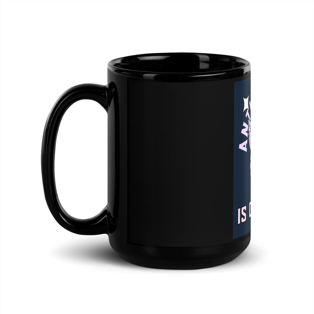 Cool Cat | Antisemitism Is Outdated | Black Glossy Mug