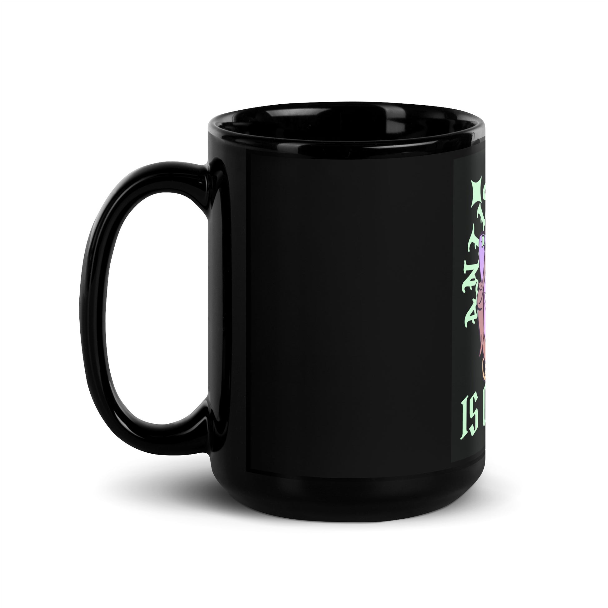 Cool Cat | Antisemitism Is Outdated | Black Glossy Mug