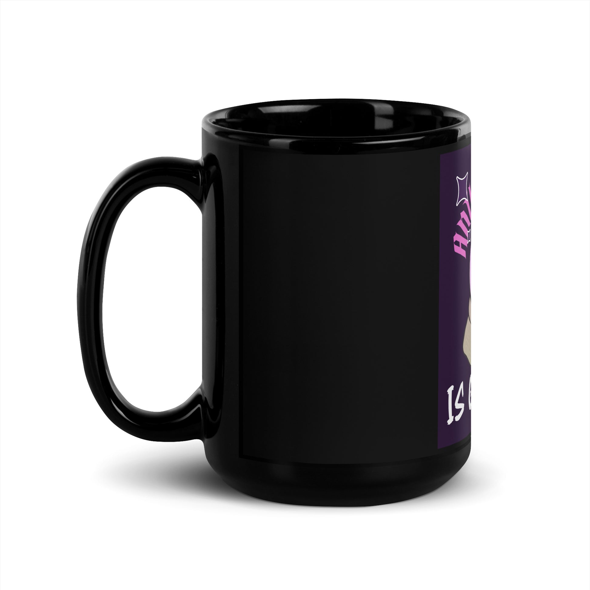 Cool Cat | Antisemitism Is Outdated | Black Glossy Mug