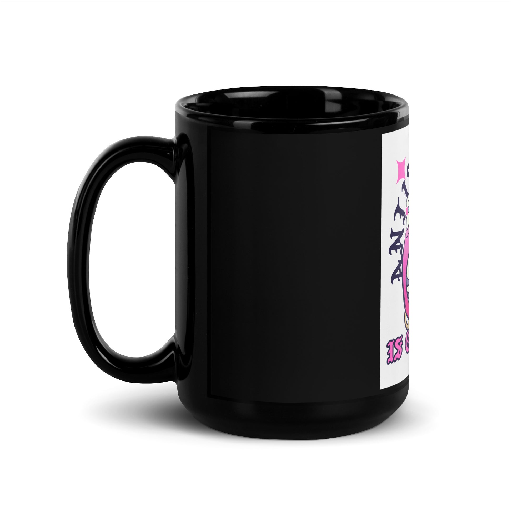 Cool Cat | Antisemitism Is Outdated | Black Glossy Mug