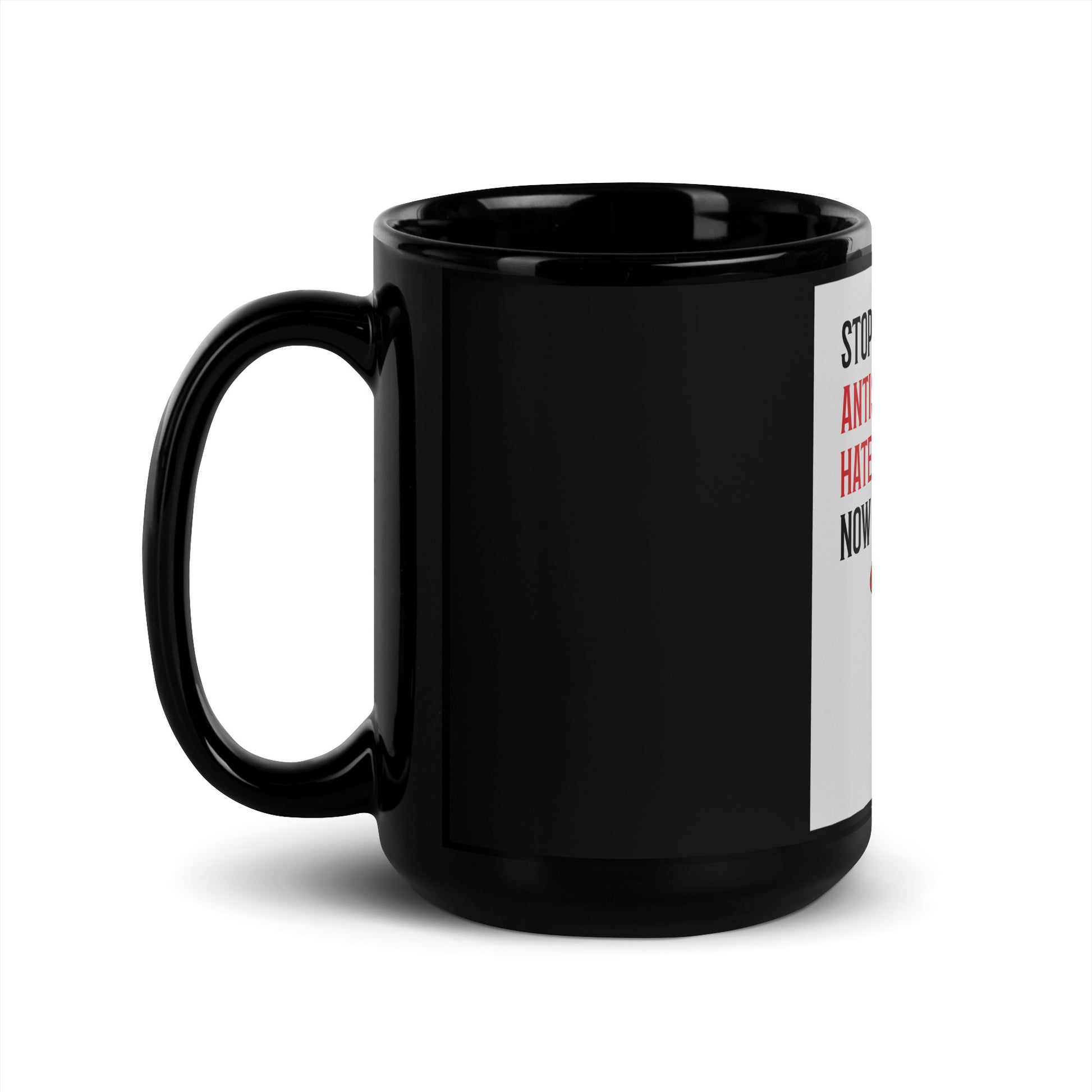 Antisemitic Hate Crimes | Black Glossy Mug