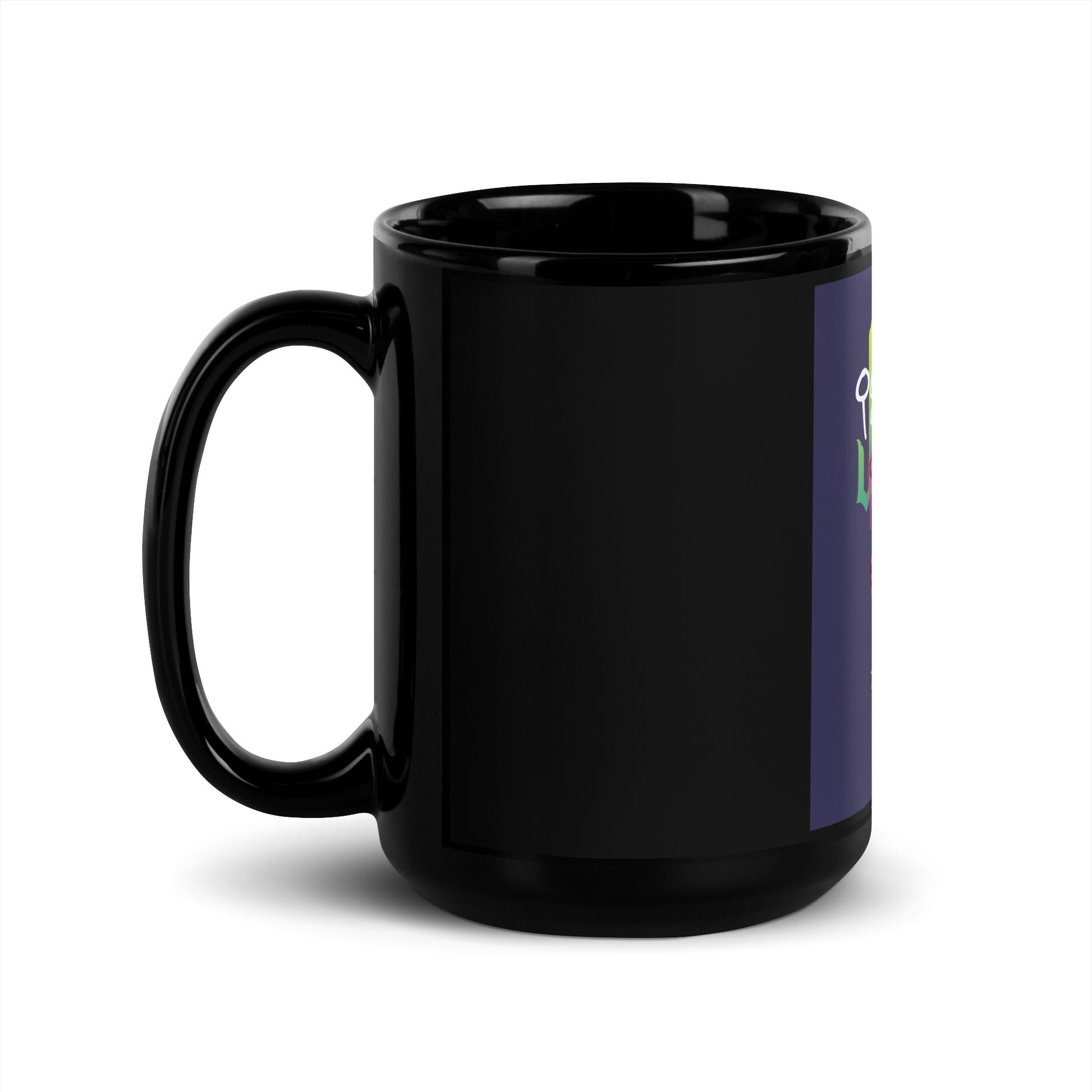 I Stand With Jews | Flower Christian Bible Verse | Black Glossy Mug