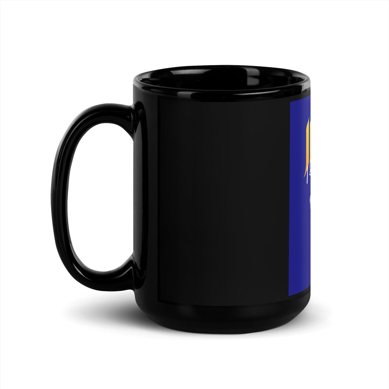 I Stand With Jews | Flower Christian Bible Verse | Black Glossy Mug