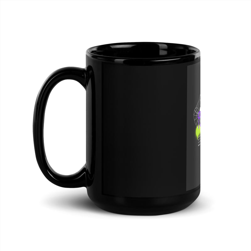 I Stand With Jews Graffiti Bible Verse | Black Glossy Mug