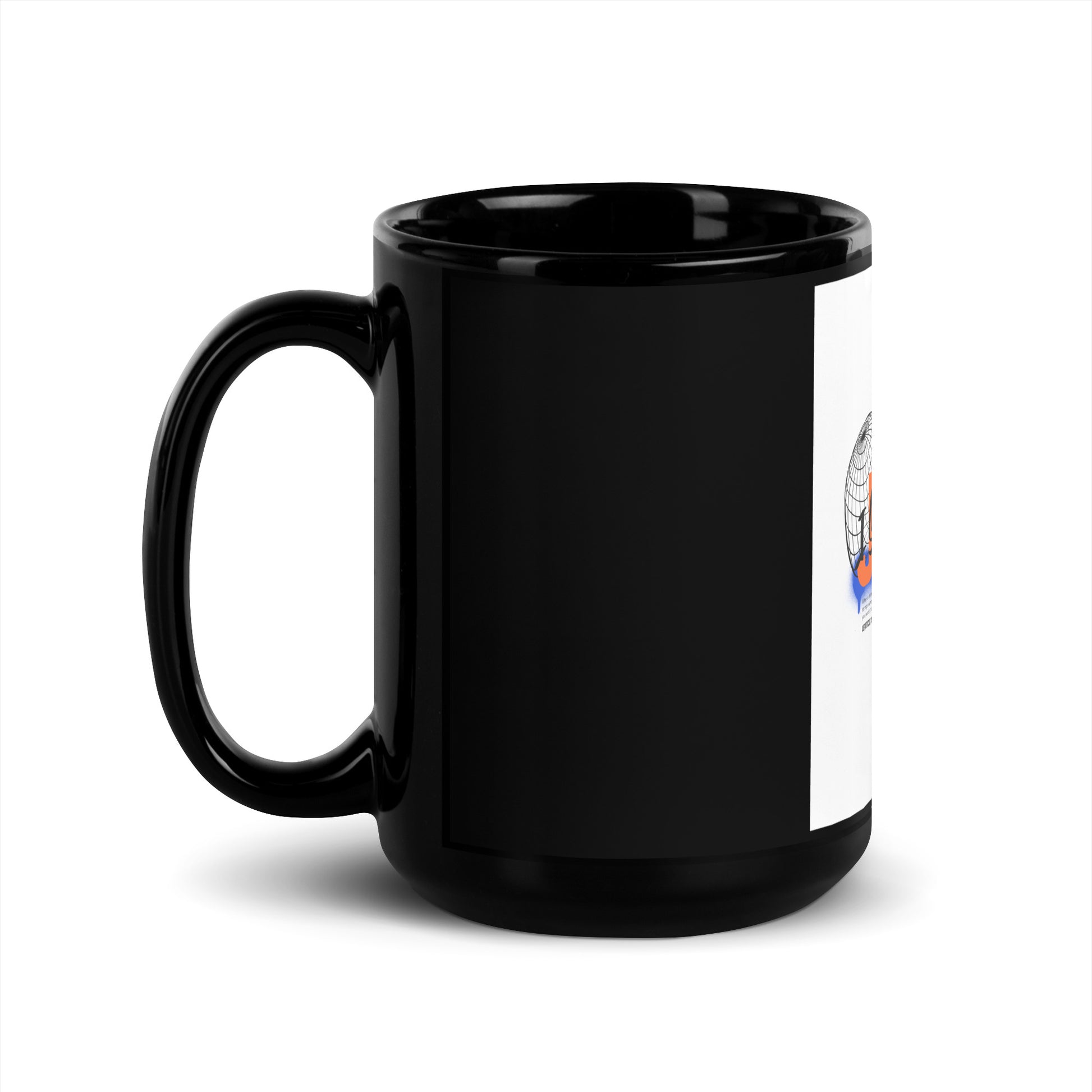 I Stand With Jews Graffiti Bible Verse | Black Glossy Mug