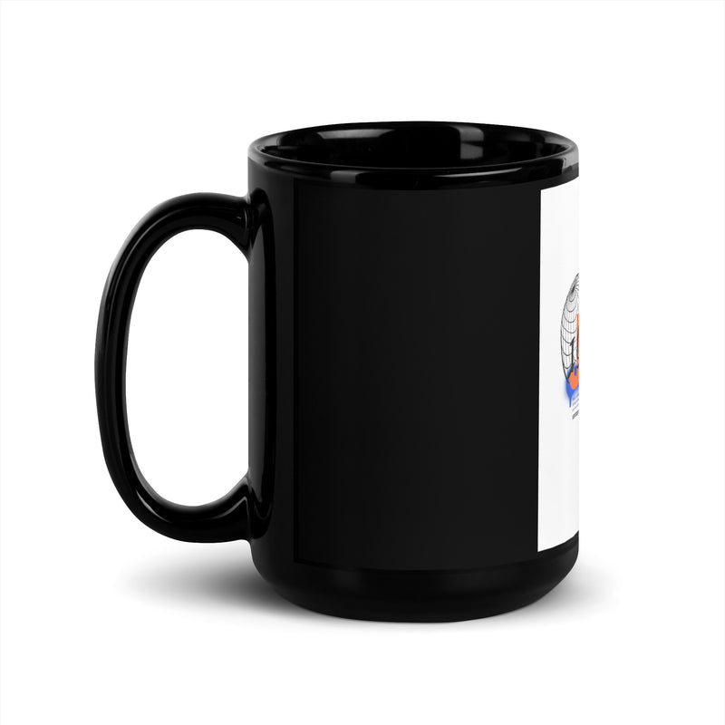 I Stand With Jews Graffiti Bible Verse | Black Glossy Mug