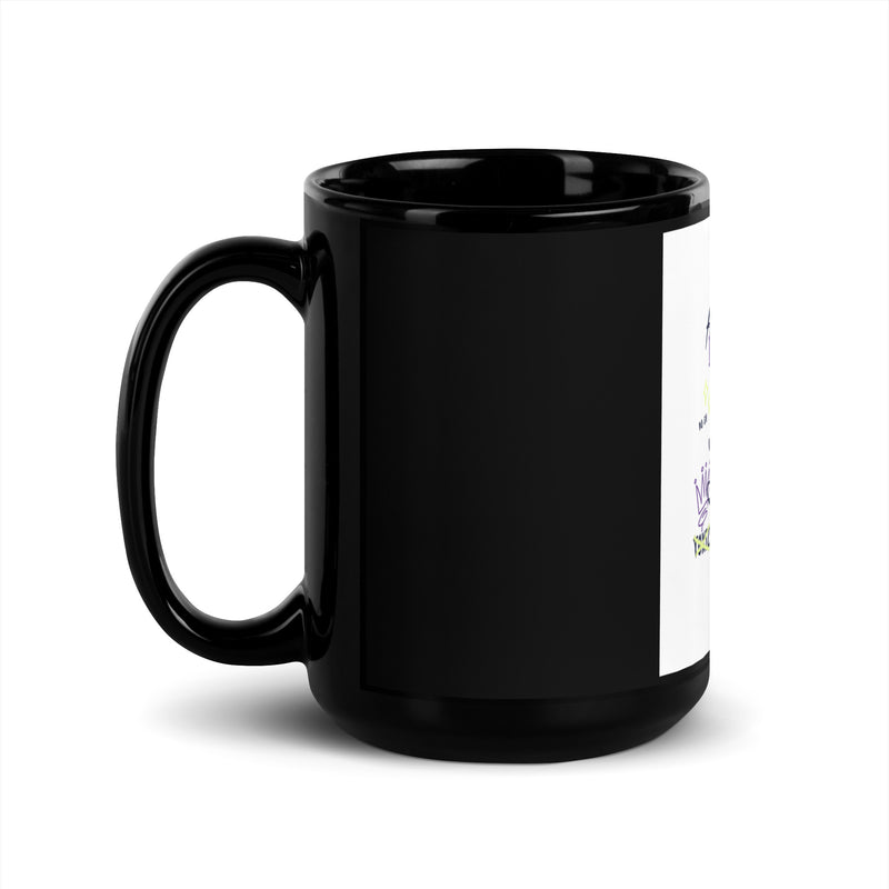 No Go Graffiti Doodle | Antisemitism | Black Glossy Mug
