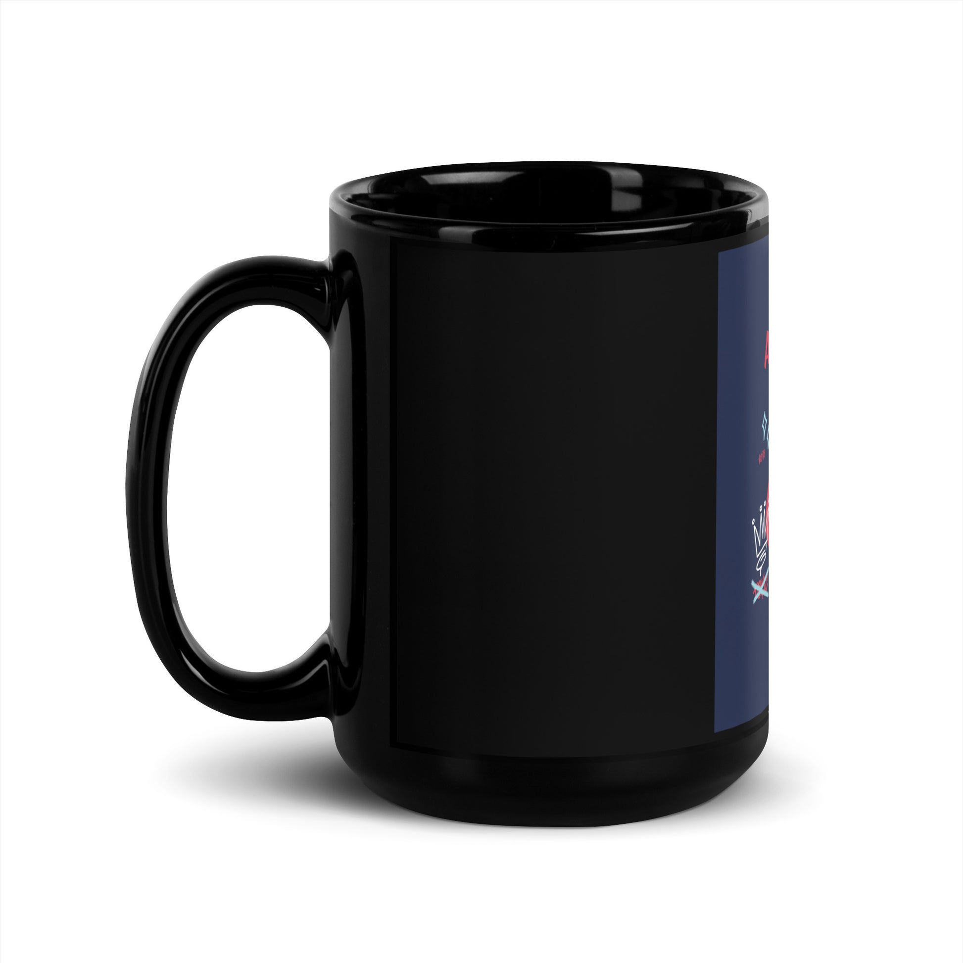 No Go Graffiti Doodle | Antisemitism | Black Glossy Mug
