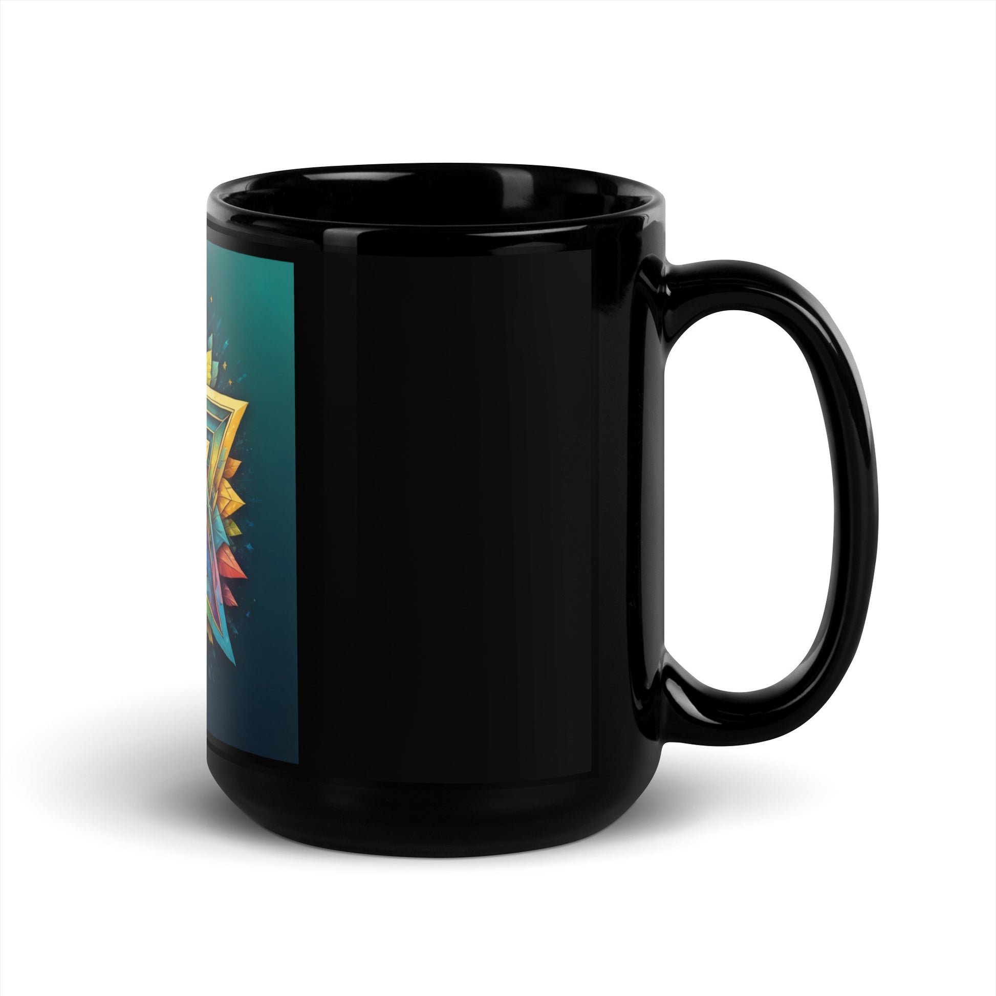 Vibrant Song | Star of David | Black Glossy Mug Jouparty