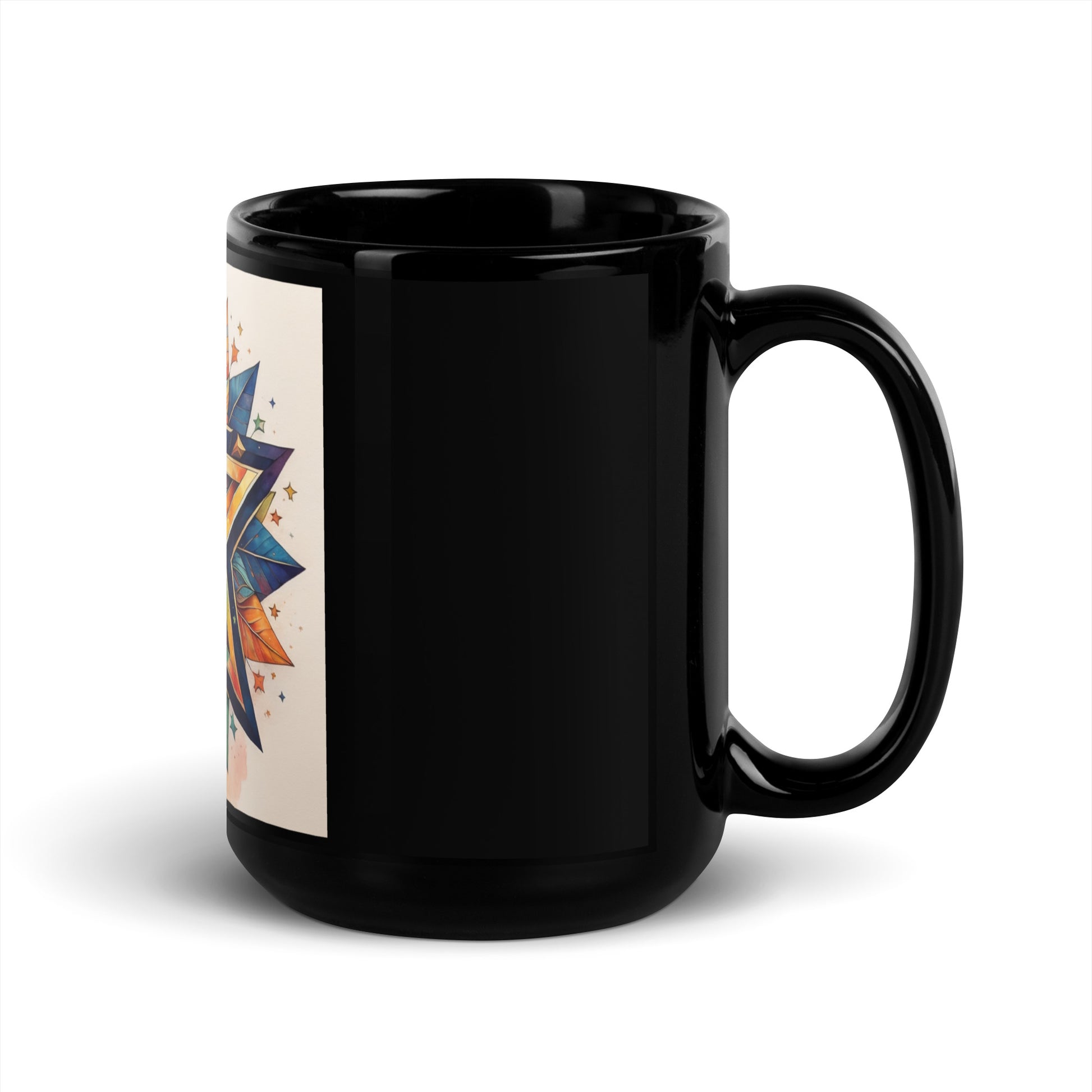 Vibrant Song | Star of David | Black Glossy Mug Jouparty