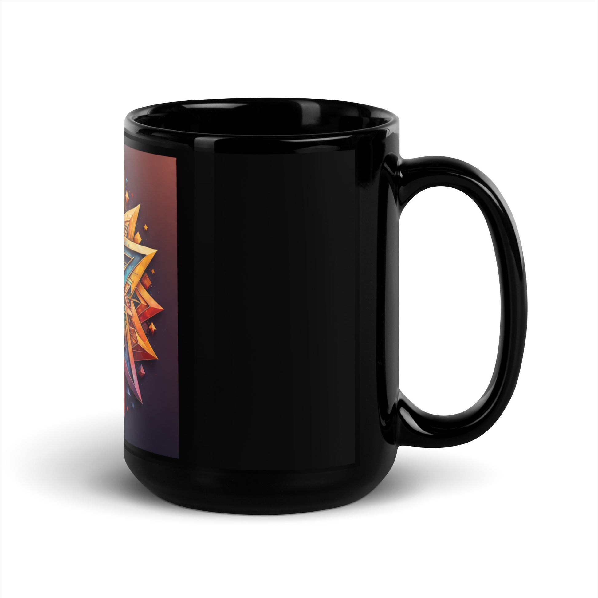 Vibrant Song | Star of David | Black Glossy Mug Jouparty