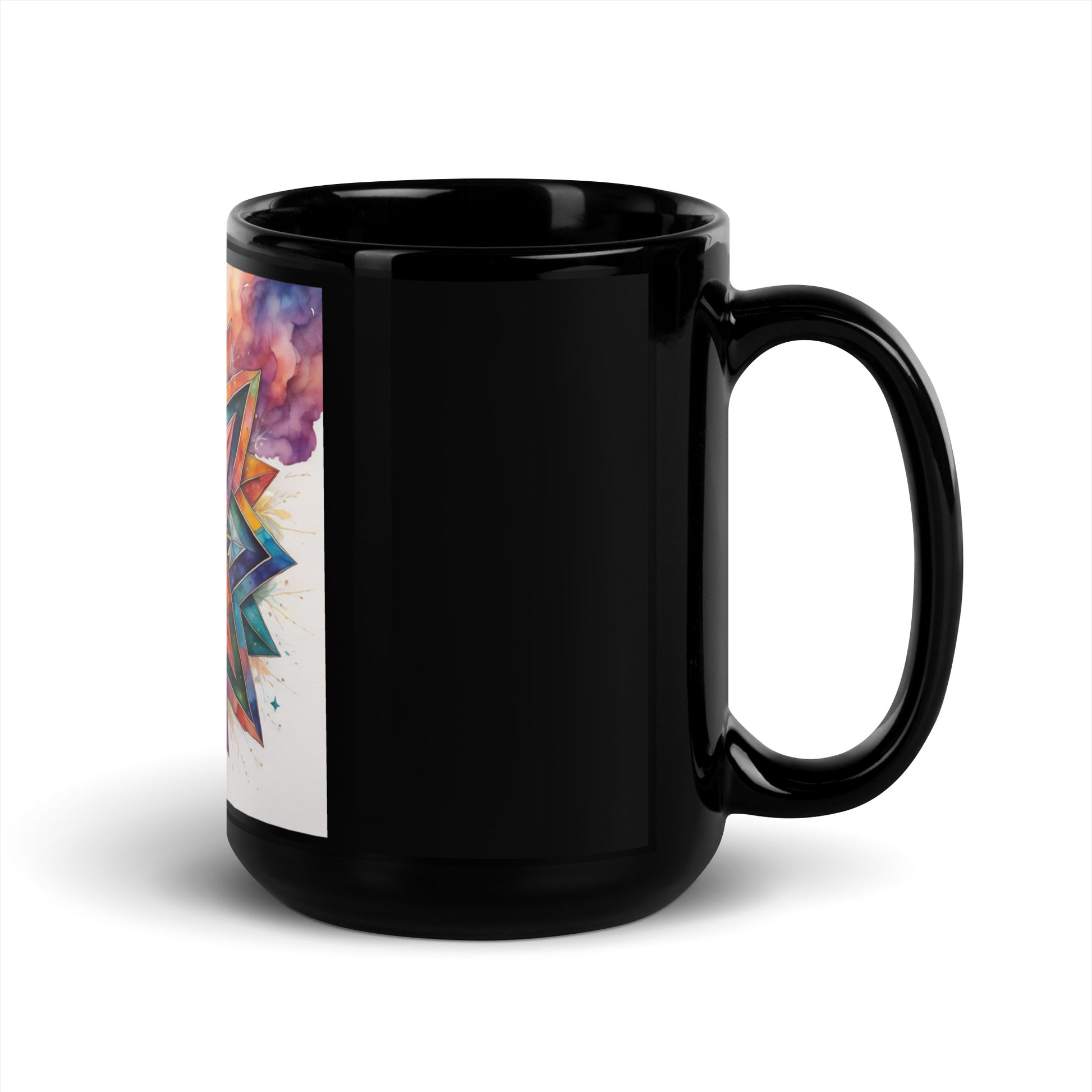 Vibrant Song | Star of David | Black Glossy Mug Jouparty