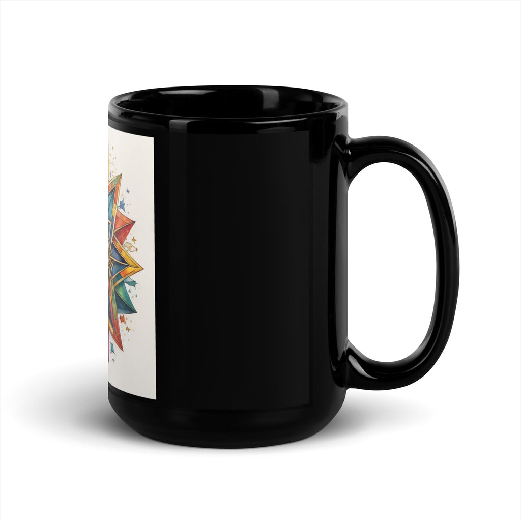 Vibrant Song | Star of David | Black Glossy Mug Jouparty