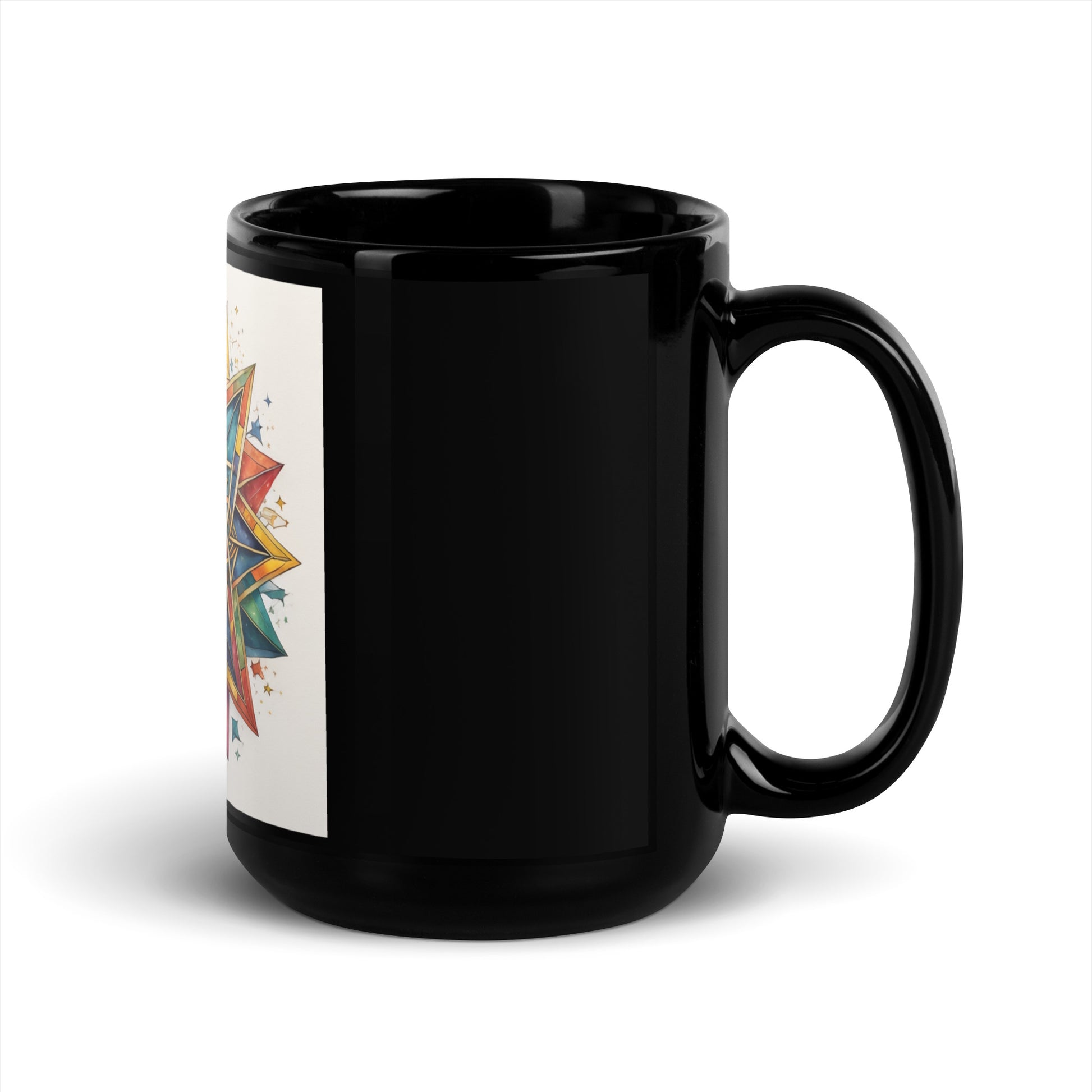Vibrant Song | Star of David | Black Glossy Mug Jouparty