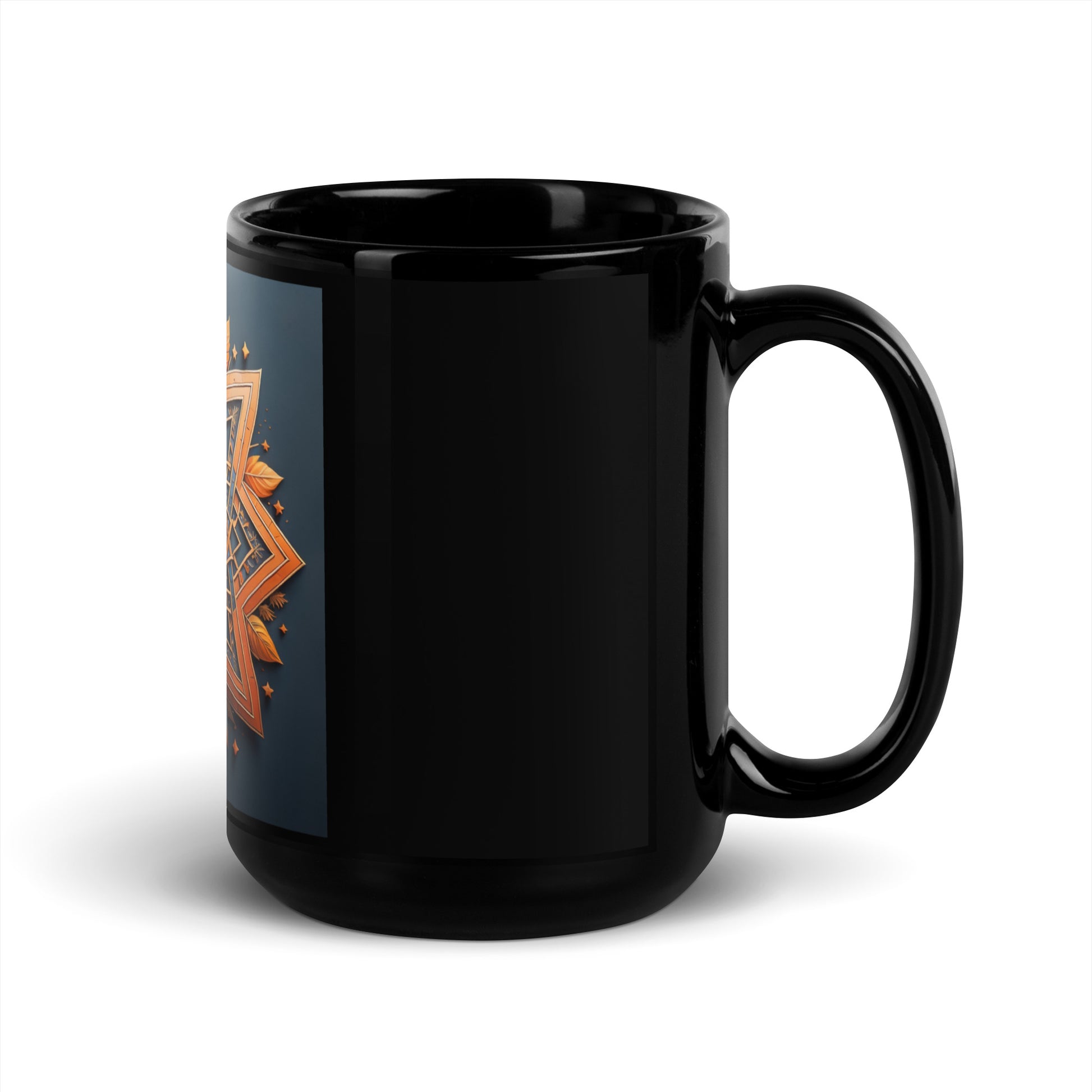 Vibrant Song | Star of David | Black Glossy Mug Jouparty