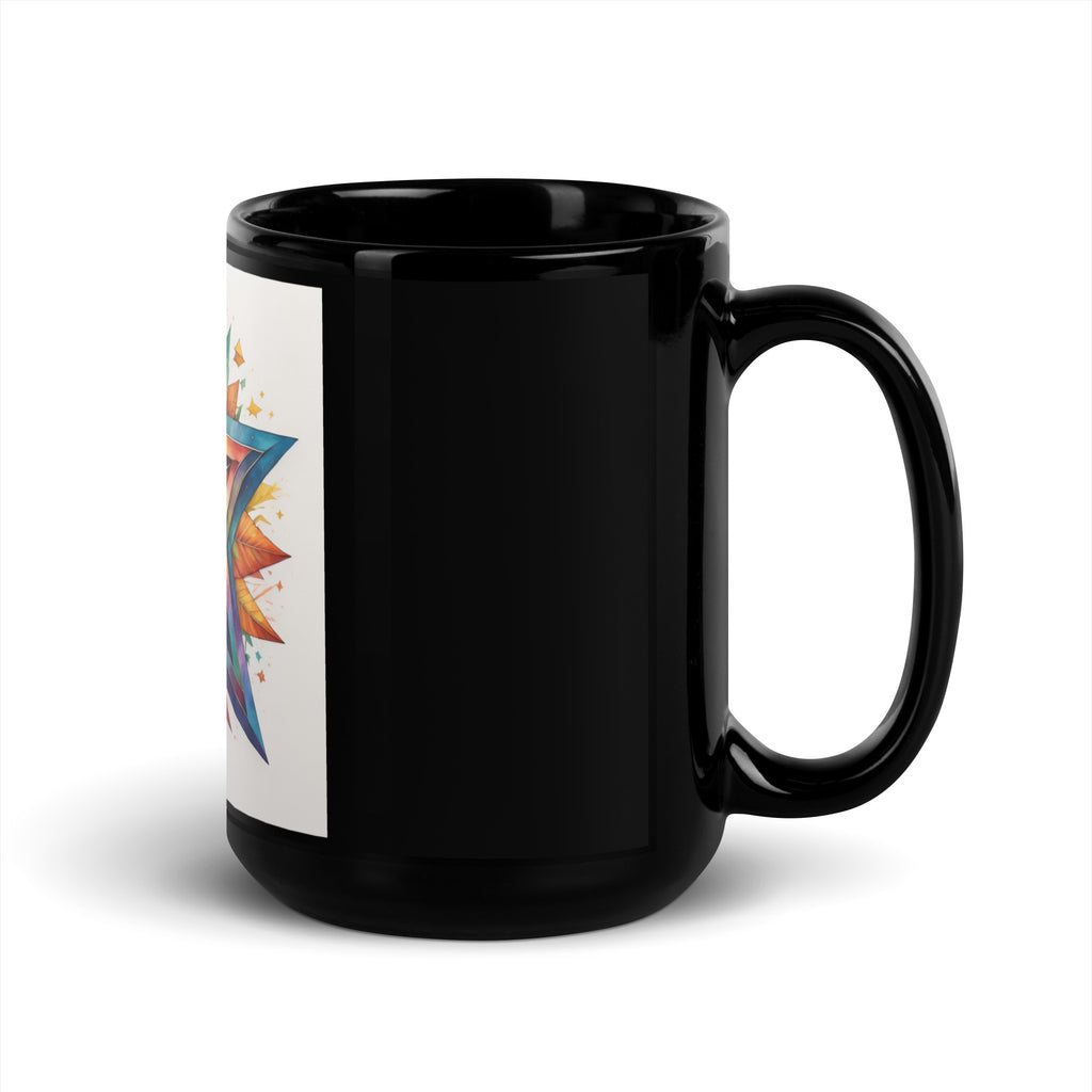 Vibrant Song | Star of David | Black Glossy Mug Jouparty