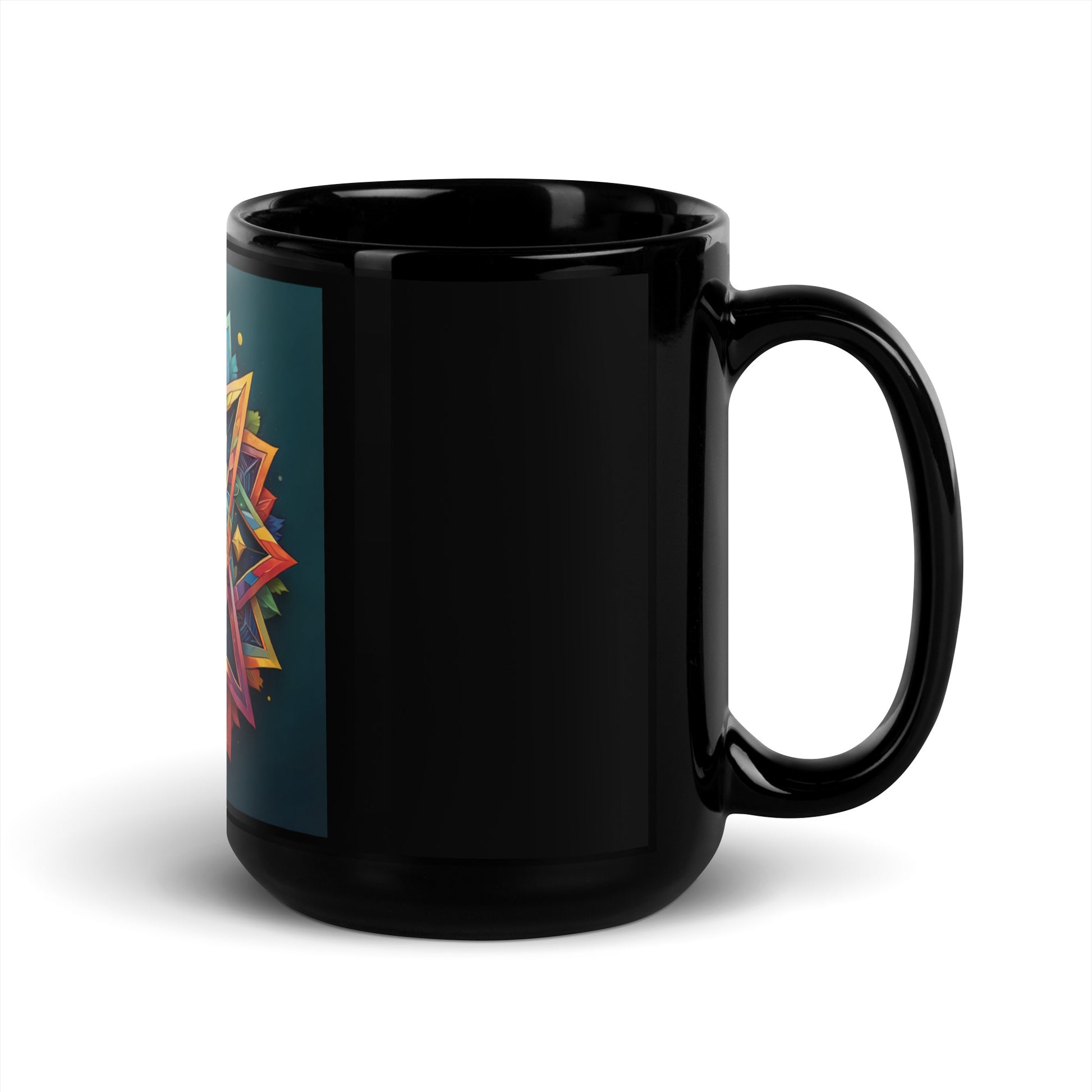 Vibrant Song | Star of David | Black Glossy Mug Jouparty
