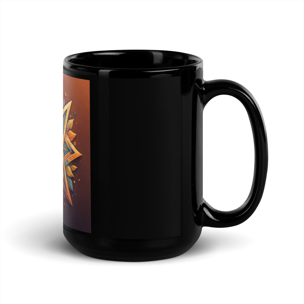 Vibrant Song | Star of David | Black Glossy Mug Jouparty