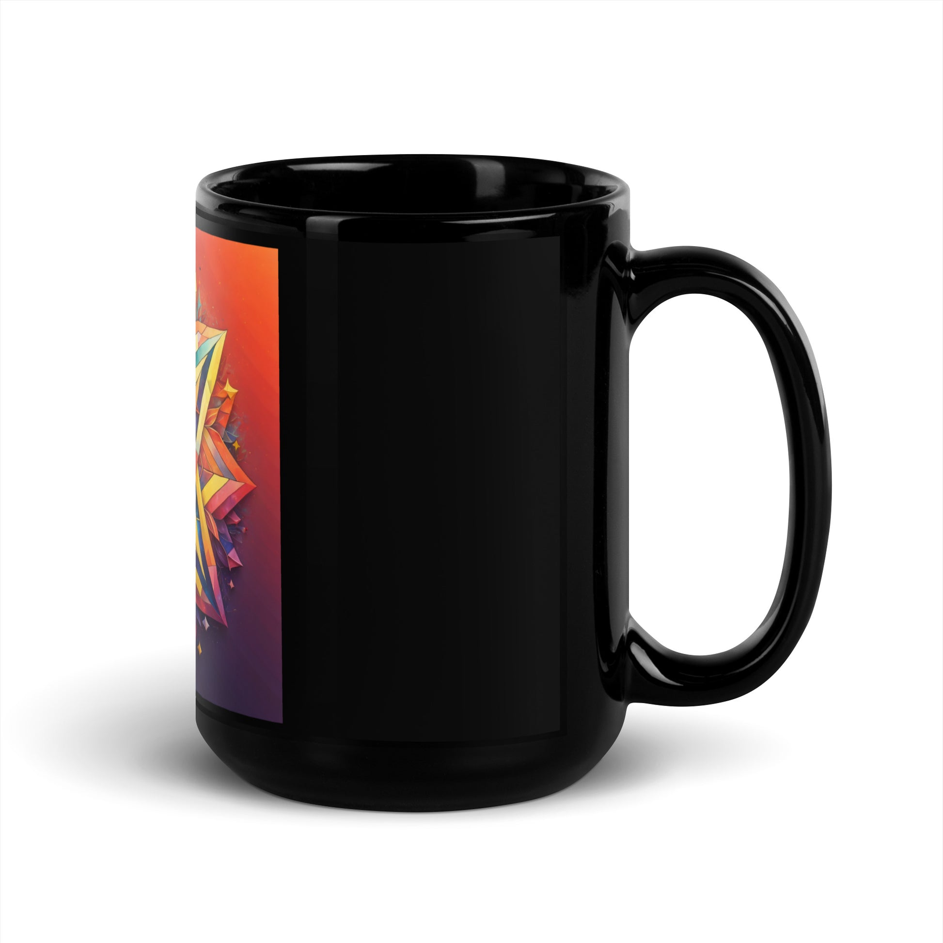 Vibrant Song | Star of David | Black Glossy Mug Jouparty