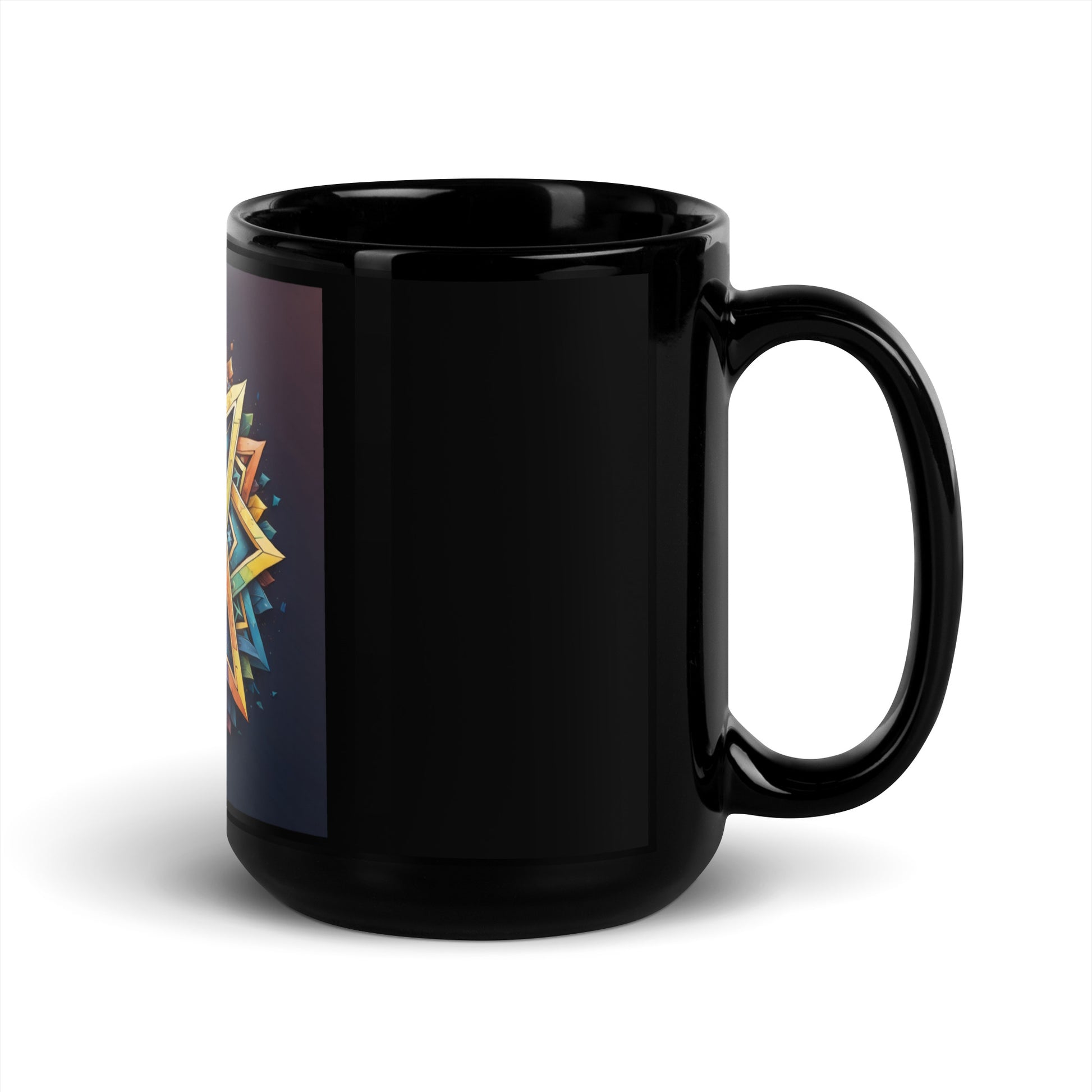 Vibrant Song | Star of David | Black Glossy Mug Jouparty