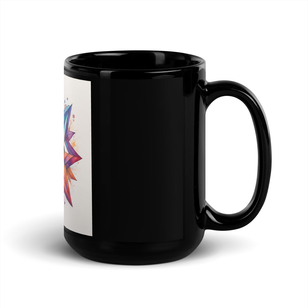 Vibrant Song | Star of David | Black Glossy Mug Jouparty