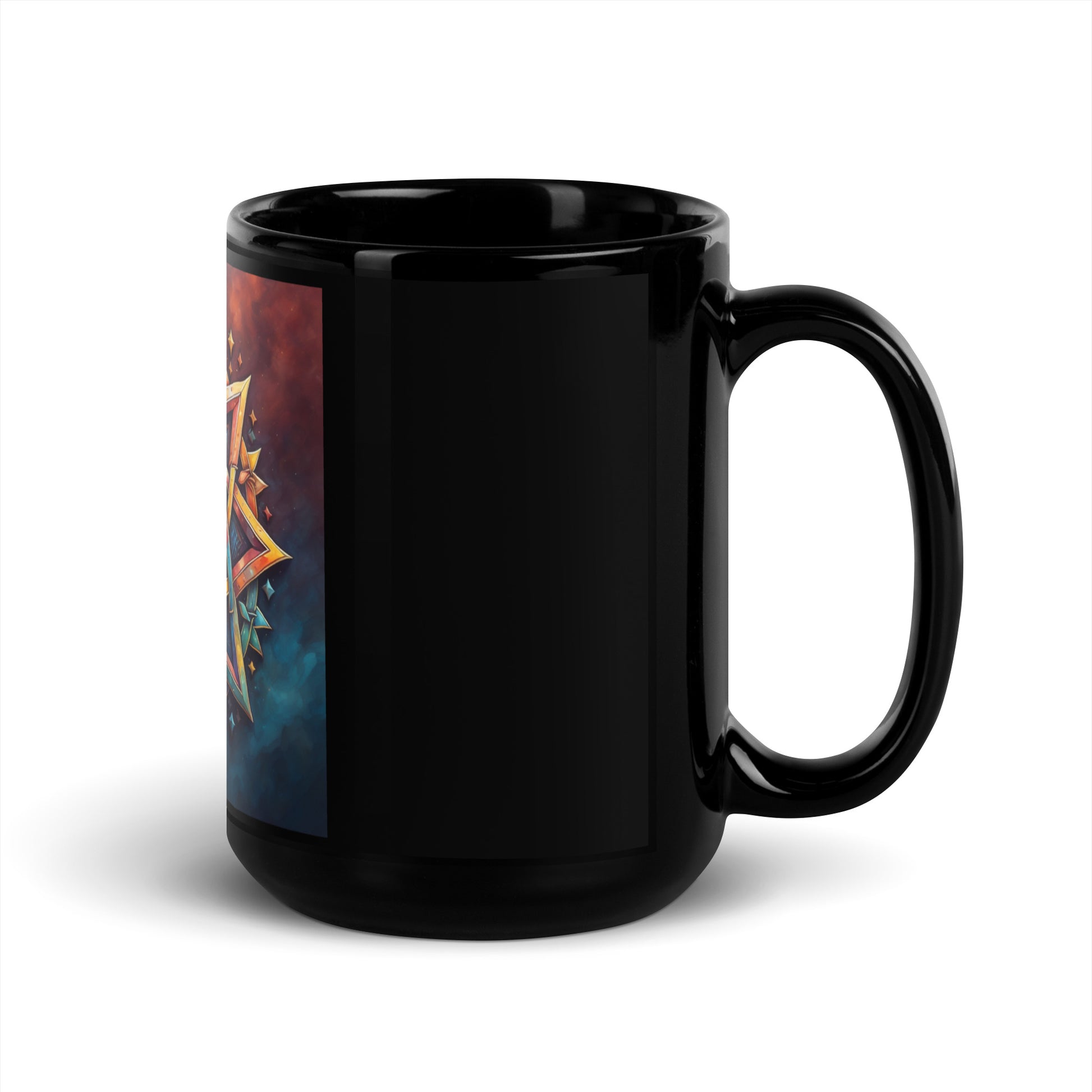 Vibrant Song | Star of David | Black Glossy Mug Jouparty